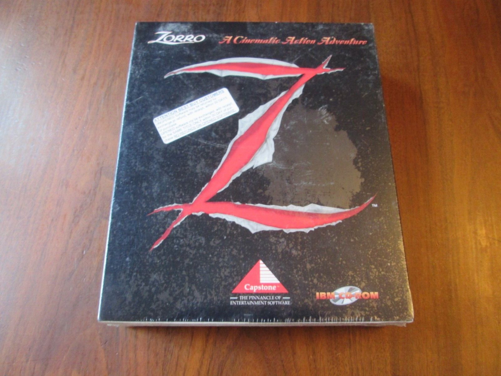 Vintage ZORRO A Cinematic Action Adventure PC Game Big Box 1995 NOS Sealed
