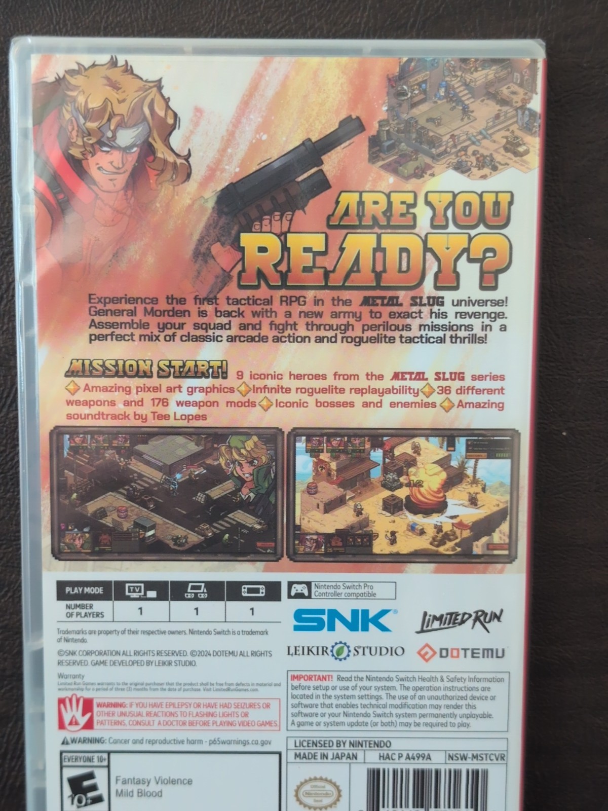 Metal Slug Tactics Nintendo Switch Tactical Strategy Limited Run DOTEMU Sealed