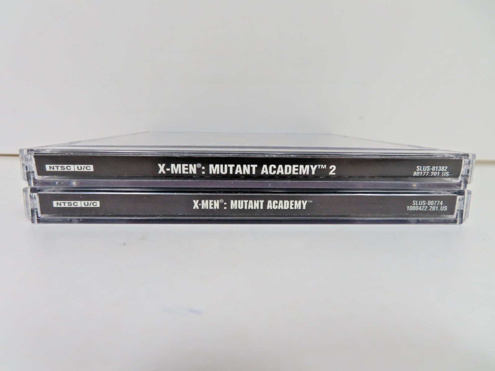 LOT OF 2 X-MEN MUTANT ACADEMY 1/2 PLAYSTATION 2 VIDEO GAME TESTED BLACK LABEL