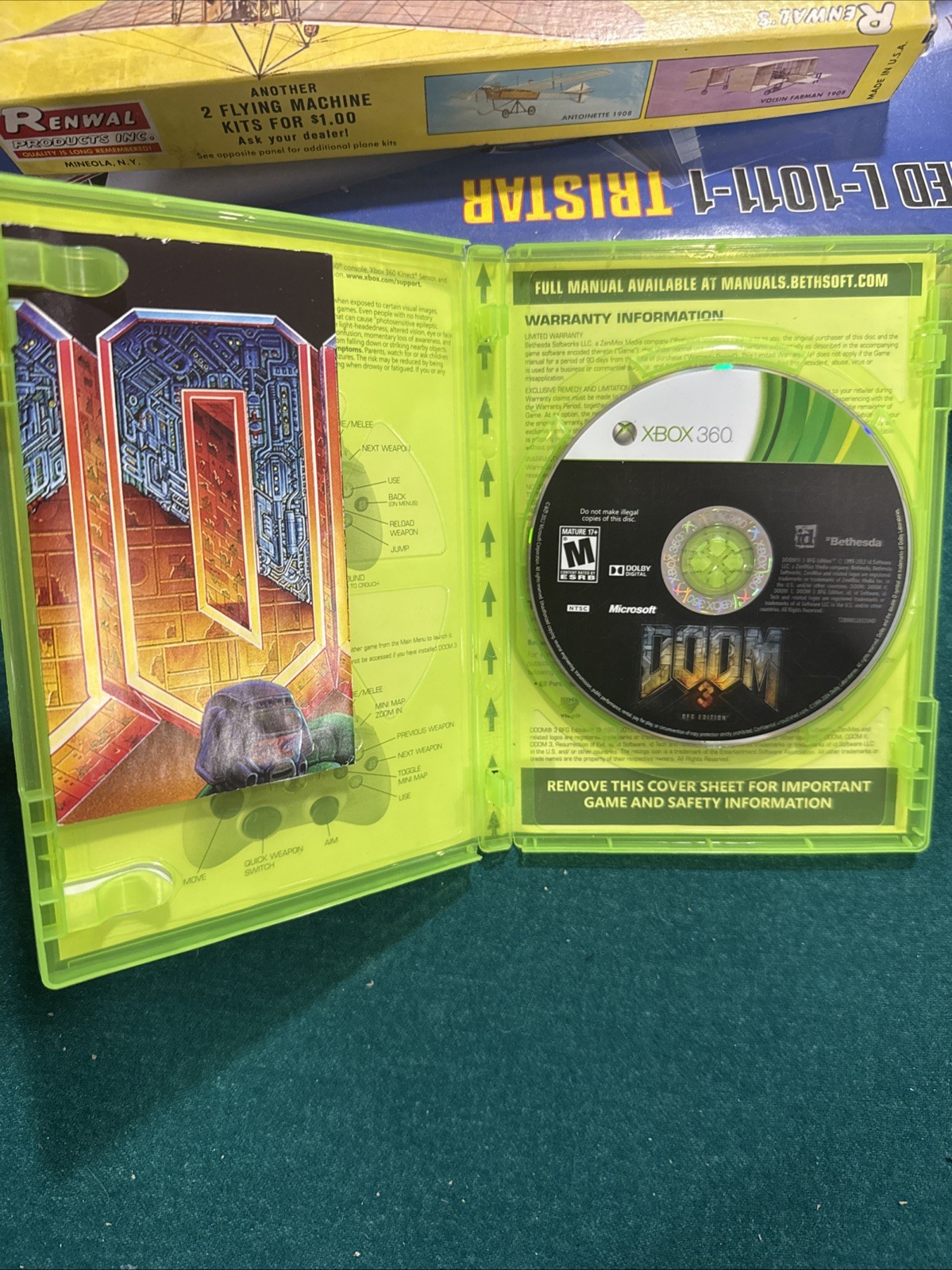 Doom 3 BFG Edition With Poster (Xbox One / Xbox 360, 2012) With Poster
