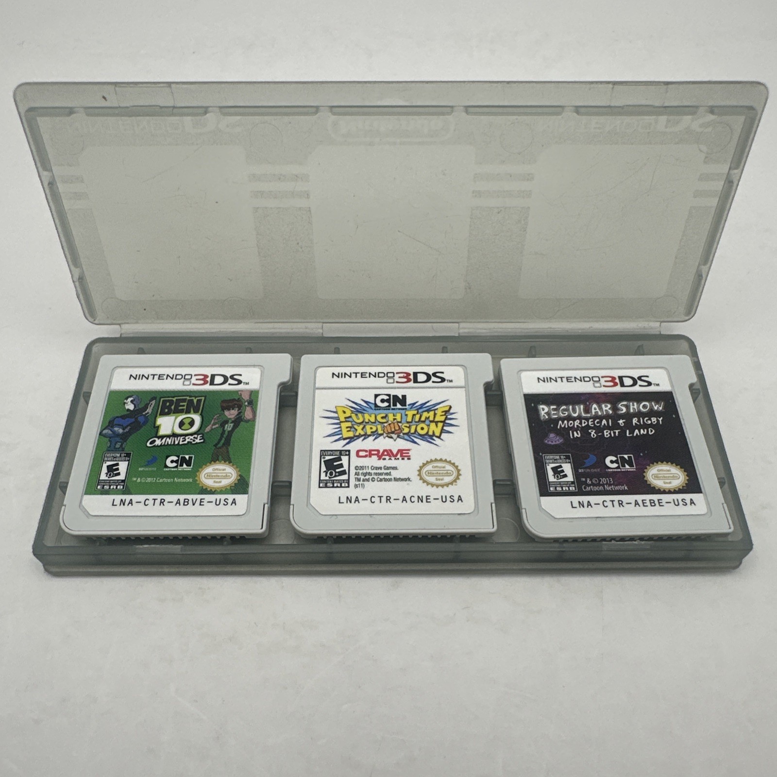 Regular Show Punch Time Explosion Ben 10 Omniverse Nintendo 3DS Games LOT Bundle