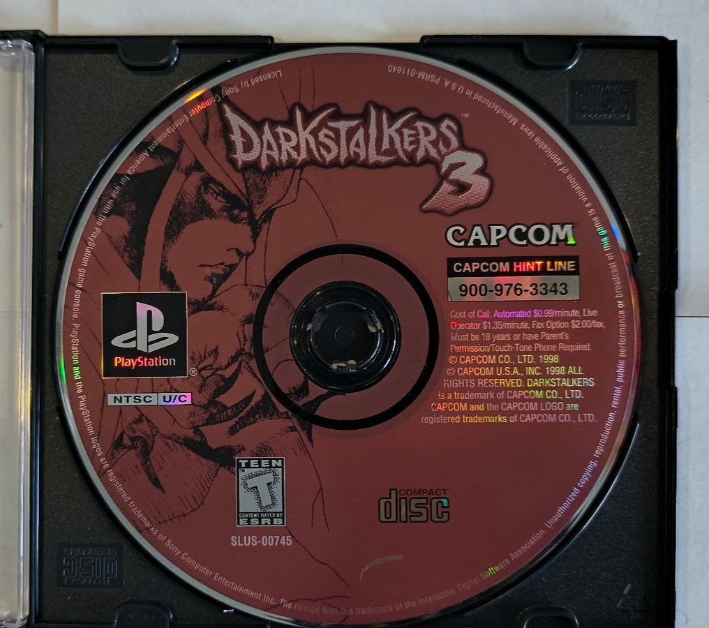 Darkstalkers 3 for PS1 (Sony PlayStation 1, 1998) – Disc Only – Tested