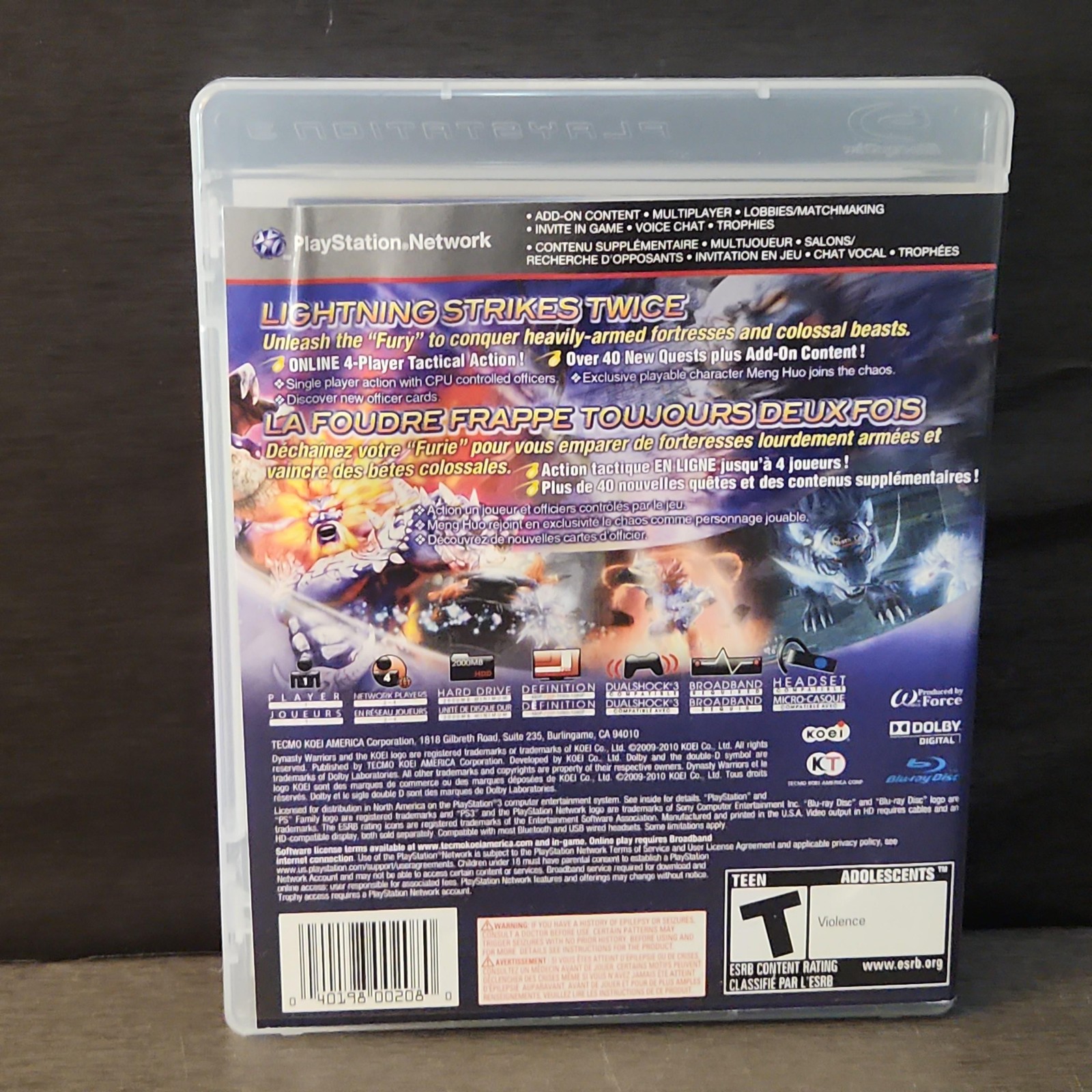 Dynasty Warriors: Strikeforce PlayStation 3 PS3 Game CIB