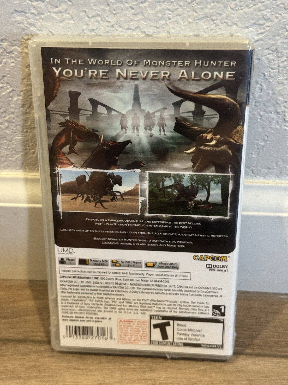Sony PSP PlayStation Portable Monster Hunter Freedom Unite New In Shrink