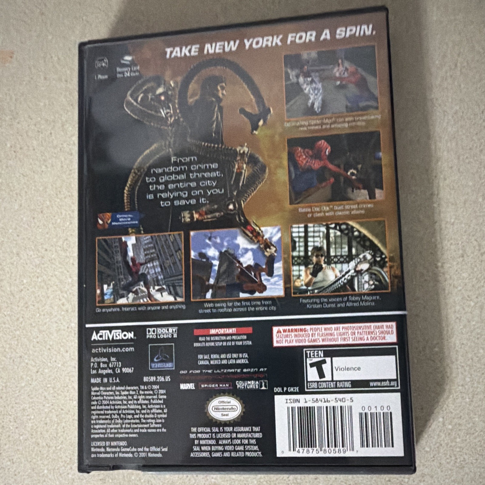 Activision Spider-Man 2 (GameCube) 2004 T NTSC-U/C Manual Included