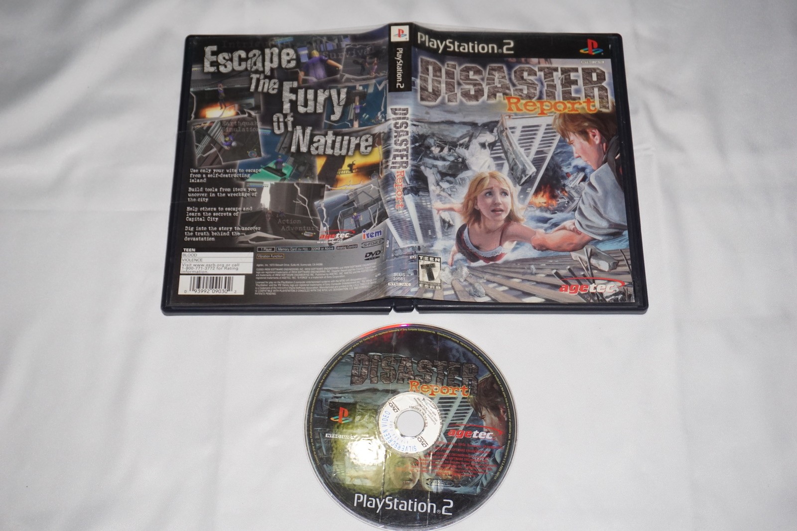 Disaster Report (Sony Playstation 2 ps2) w/ Case