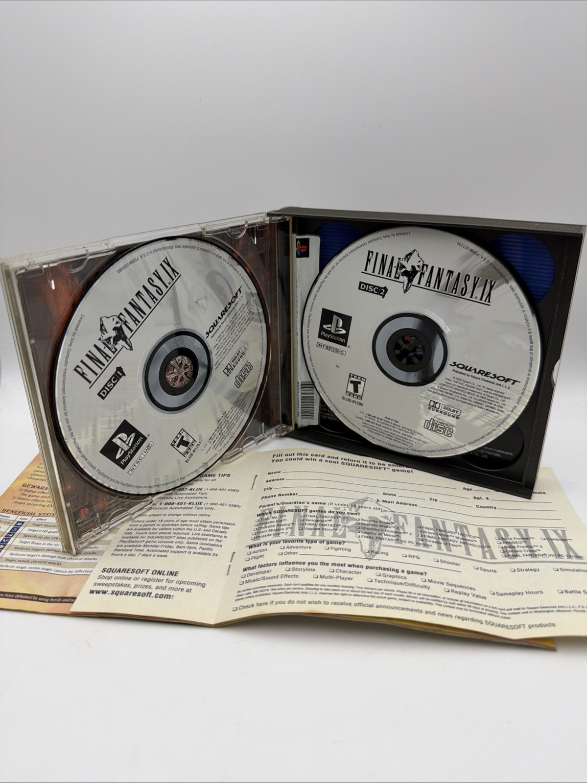 Final Fantasy IX (Sony PlayStation 1, 2000) CIB W/ Reg. Card (Tested/Working)