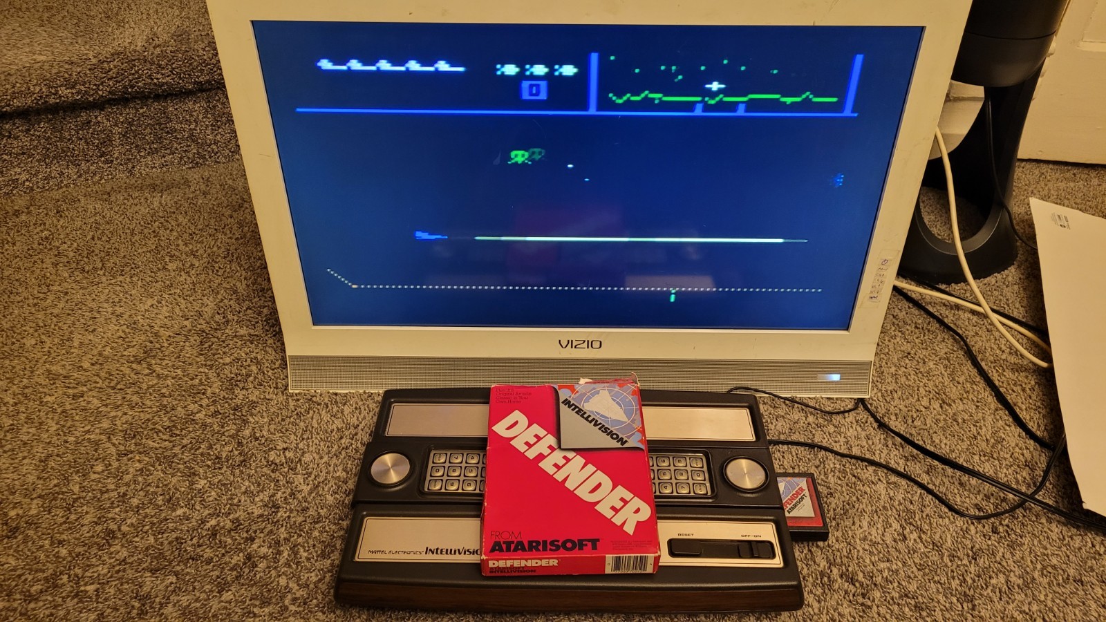 Defender Intellivision Game in Original Box w/Manual & Registration Card