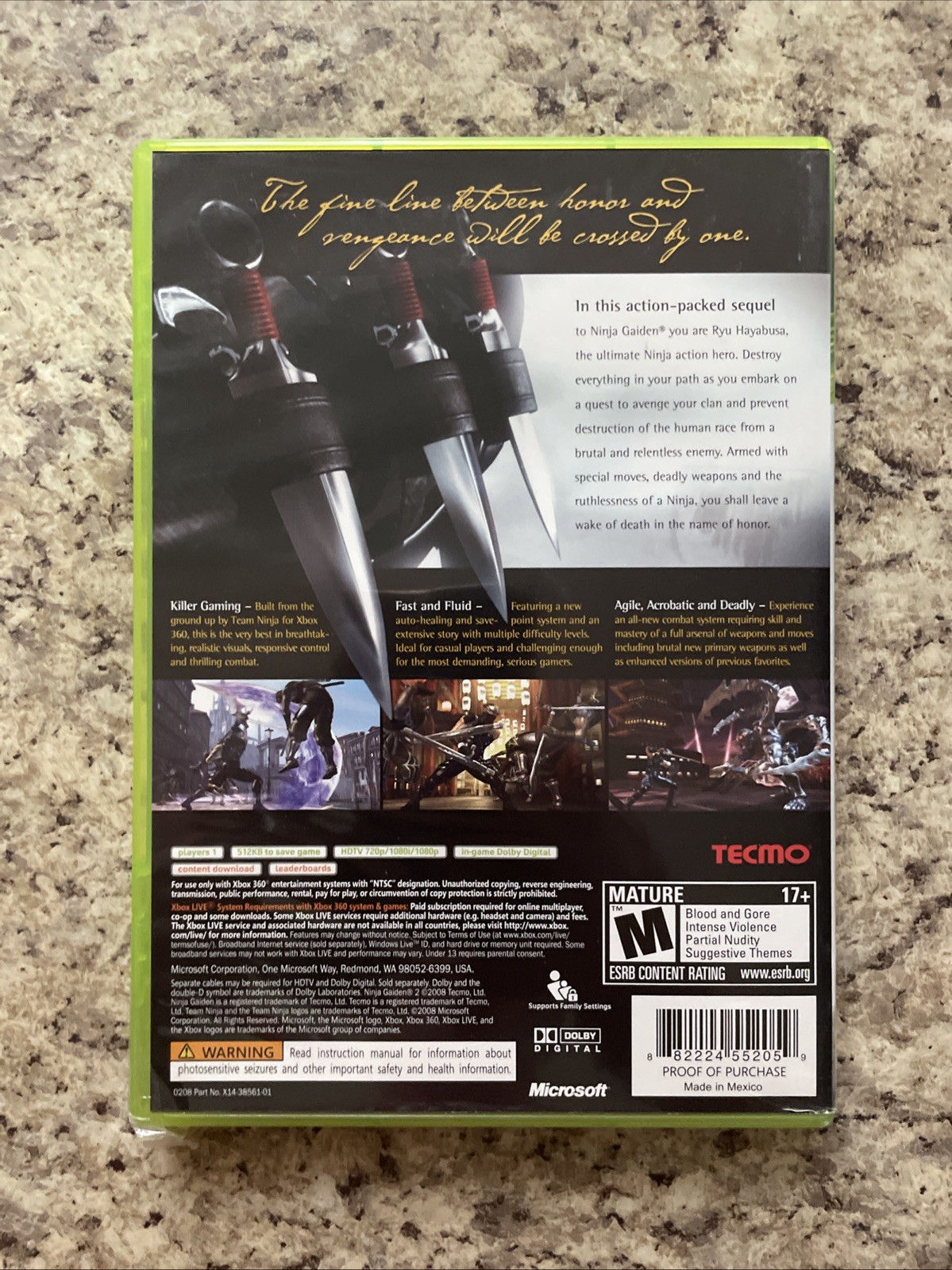Ninja Gaiden 2 Microsoft Xbox 360 (2008) CIB With Slip sleeve.