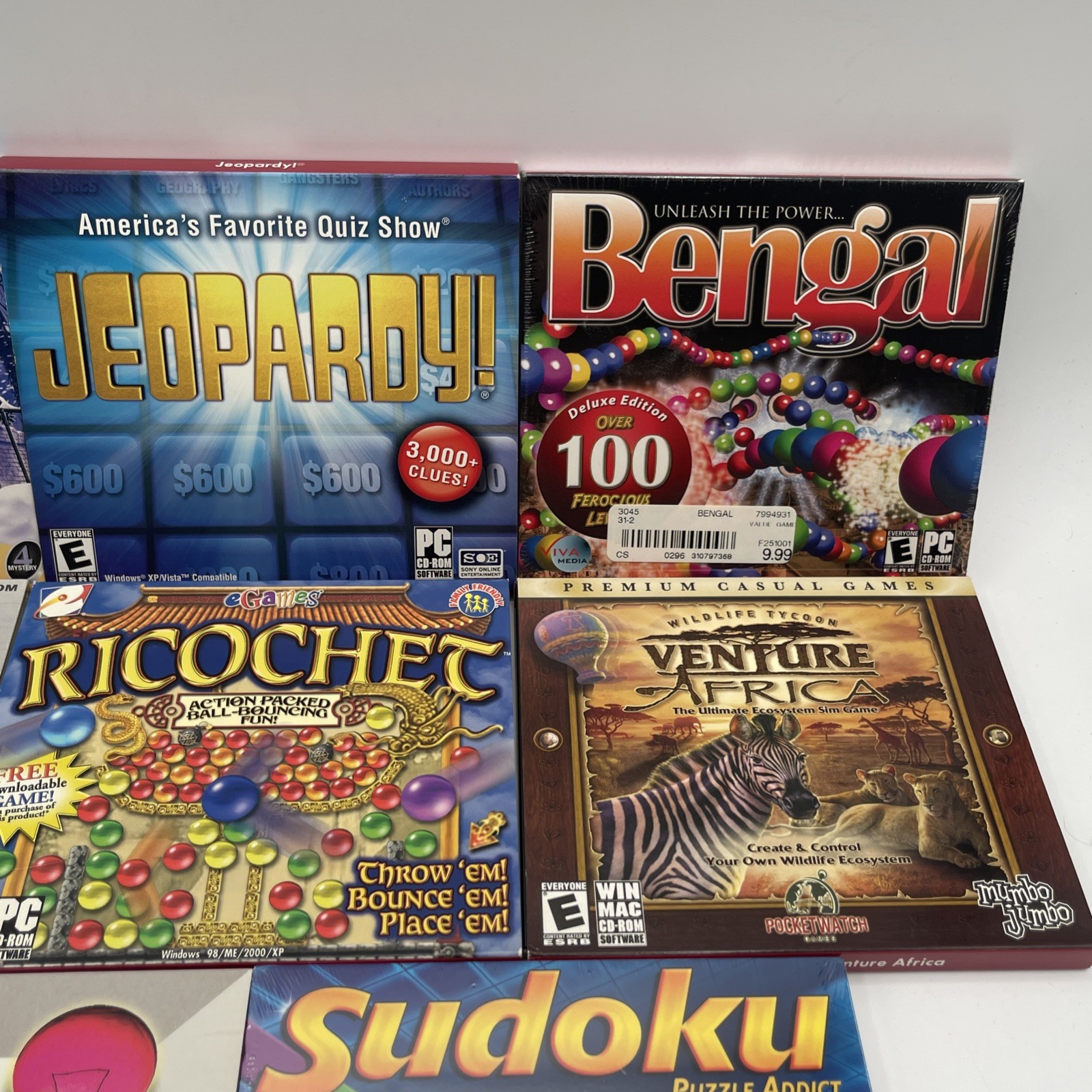 Windows 98 Games Lot PC CD-ROM Software Nancy Drew Wildlife Tycoon Jeopardy