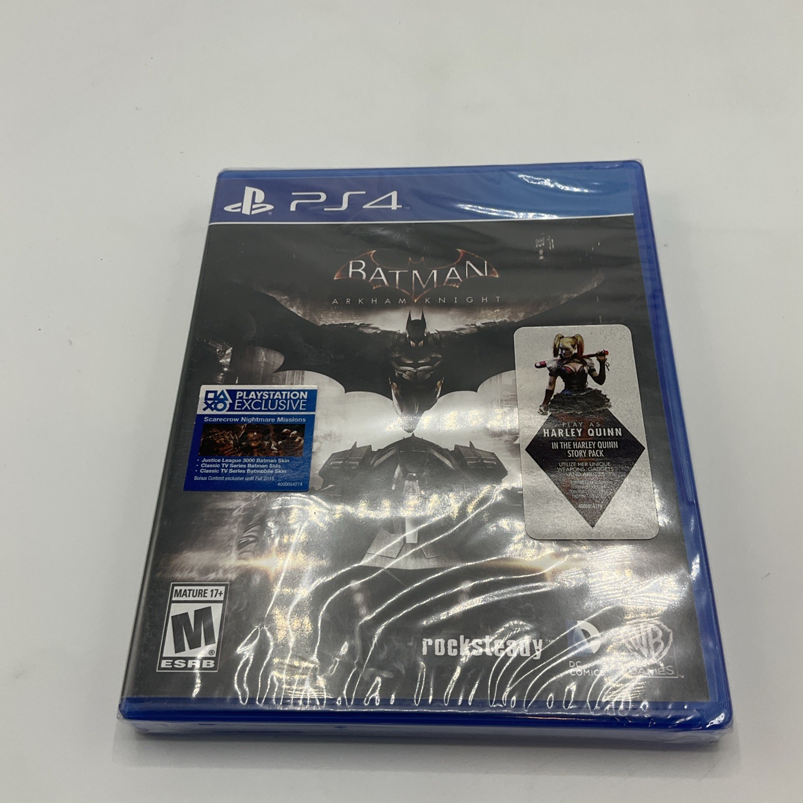 PlayStation 4 PS4 Batman Arkham Knight (WB, 2015) *SEALED, Harley Quinn Pack*