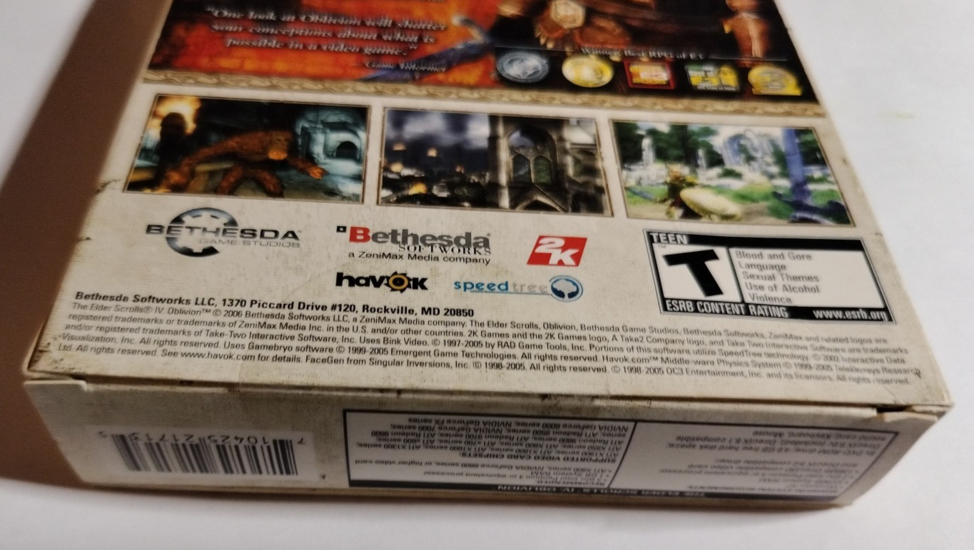 The Elder Scrolls IV Oblivion (PC Game, DVD-ROM, 2006) Tested. Elder Scrolls 4