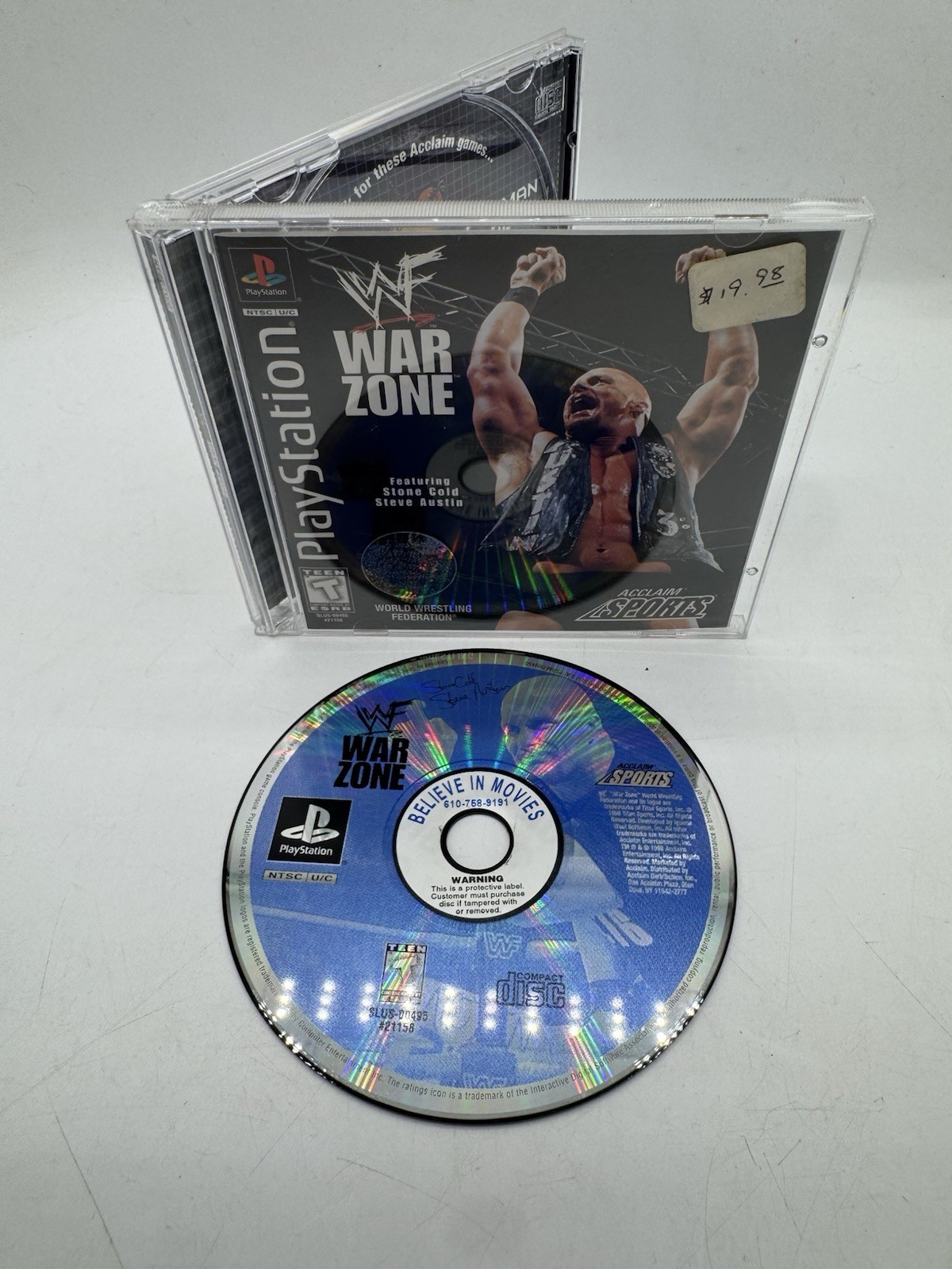WWF Warzone PS1 CIB Sony PlayStation 1 1999 Black Label Complete