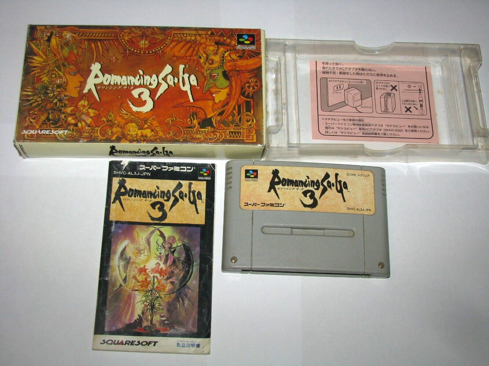 Romancing Saga 3 Super Famicom SFC Japan import +Box Manual US Seller