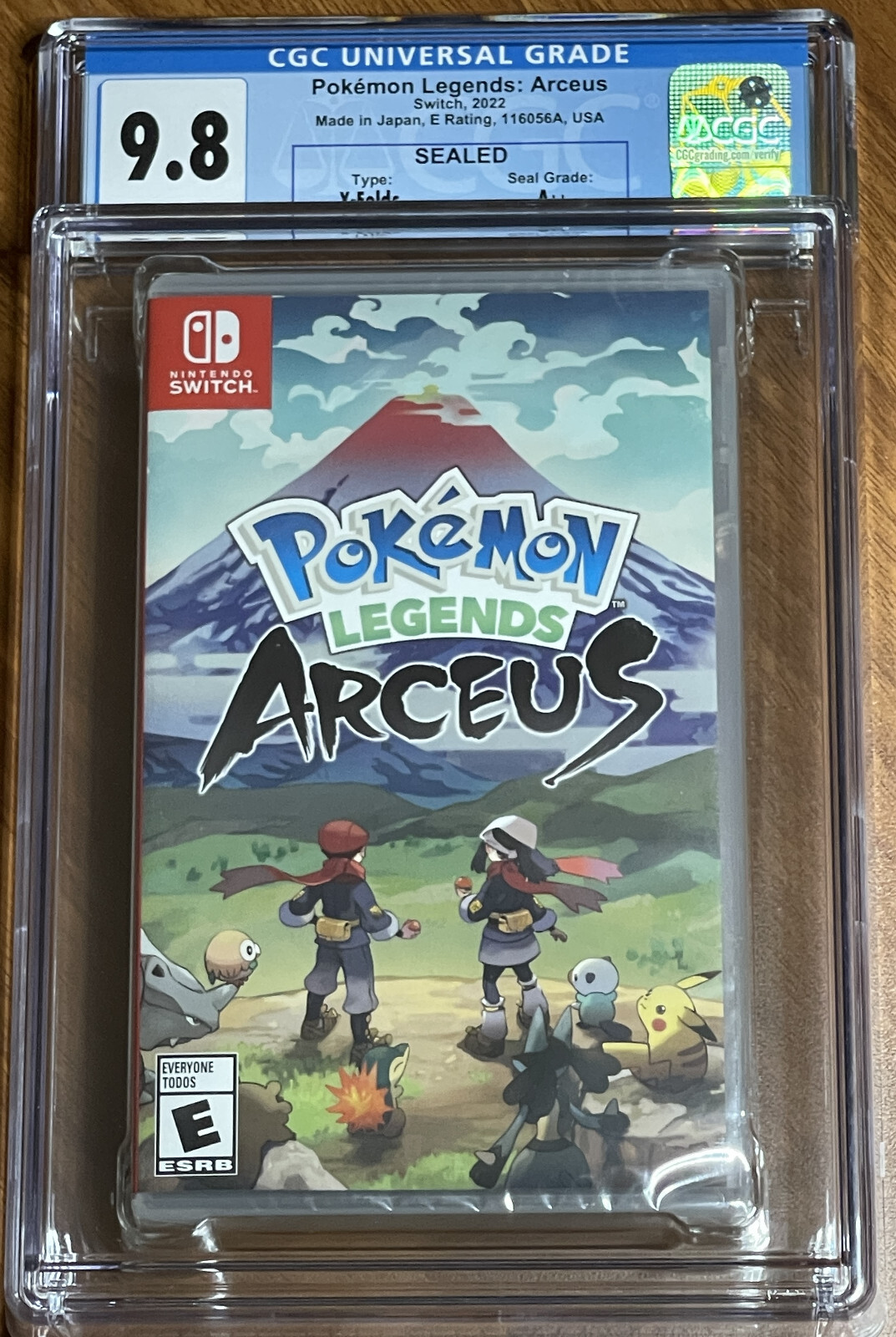 NEW 2022 SWITCH Pokemon LEGENDS ARCEUS 1st Print CGC Graded 9.8 Y-Fold A++ MINT