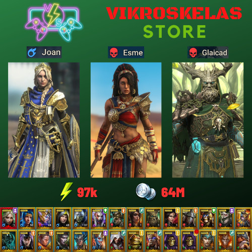 Raid Shadow Legends | Starter Mythical – Joan : 97k energy / 27 Legendary