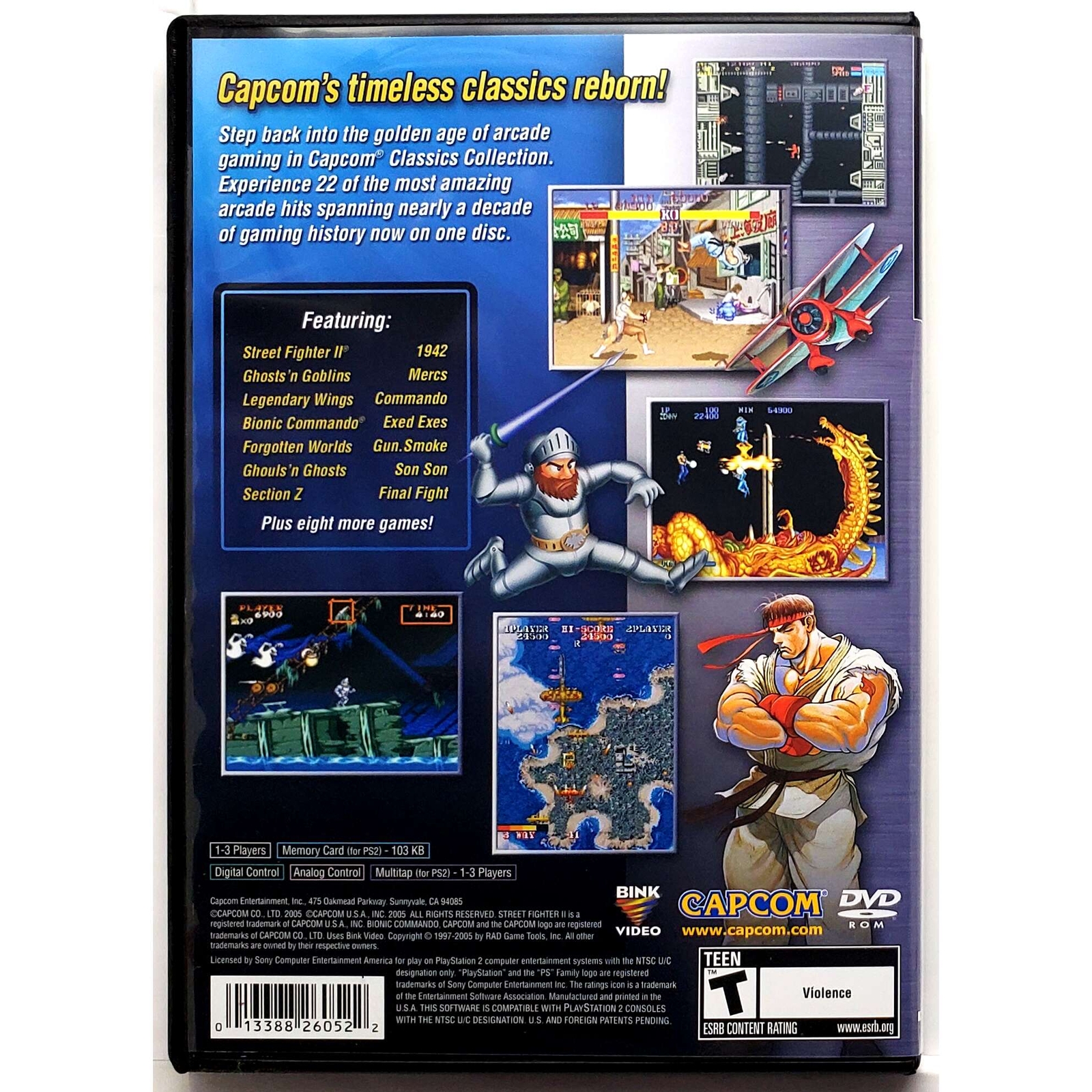 Capcom Classics Collection – Sony Playstation 2 Pristine 180 Day Guarantee PS2