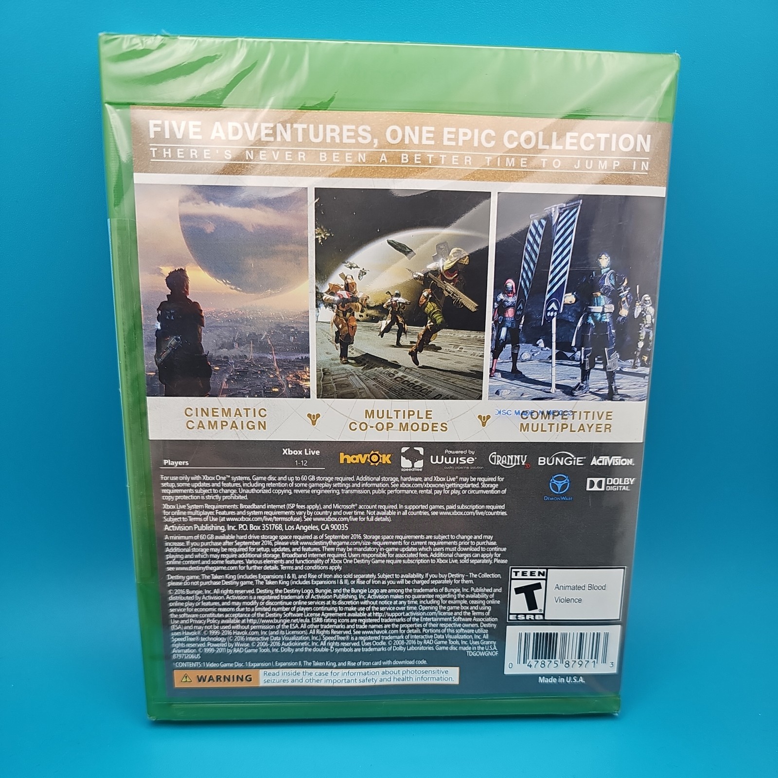 Destiny: The Collection (Microsoft Xbox One, 2016) Brand New, Factory Sealed