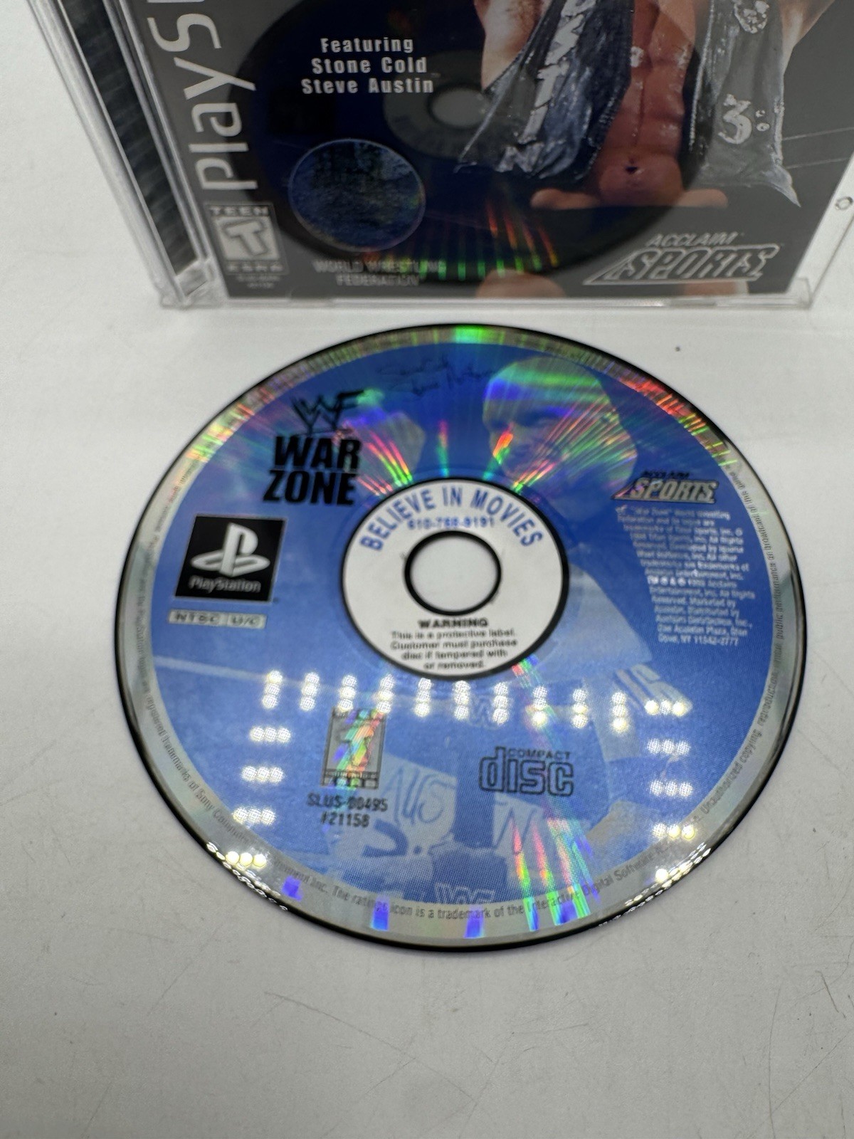 WWF Warzone PS1 CIB Sony PlayStation 1 1999 Black Label Complete