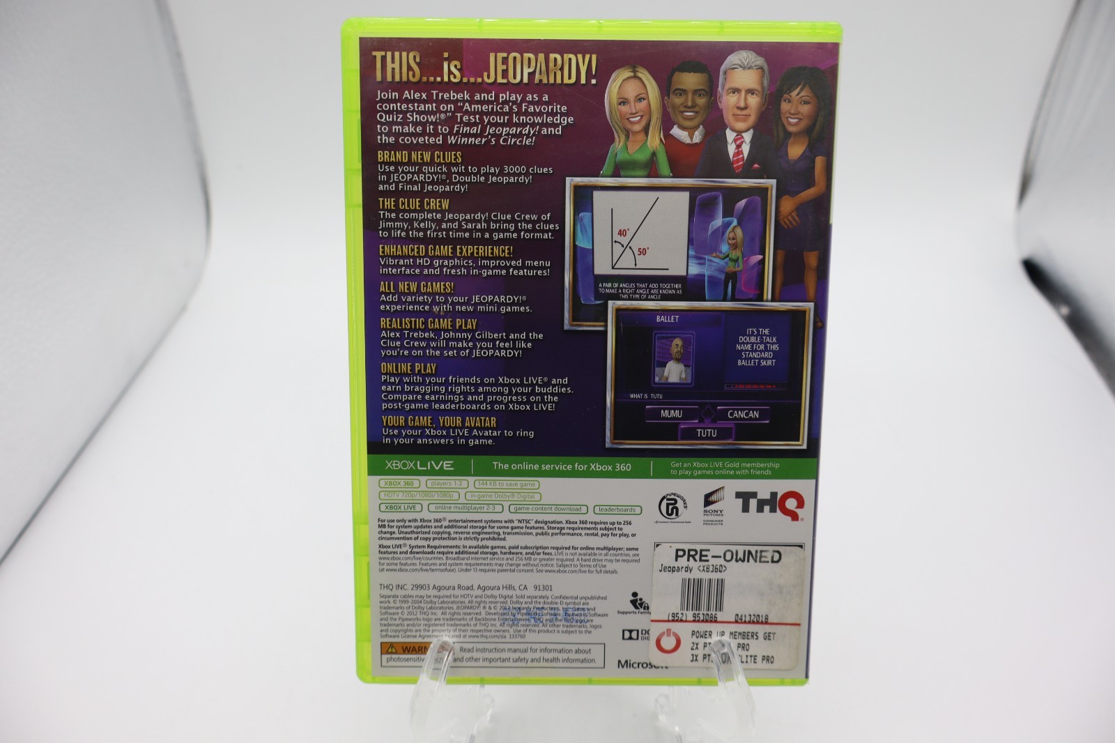 Jeopardy! (Microsoft Xbox 360, 2012) THQ – CIB Complete
