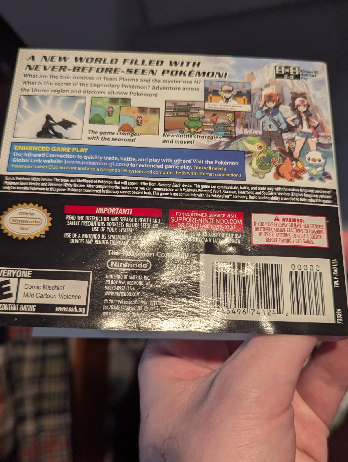 Pokemon White Version Authentic Nintendo DS 2011 Complete Cib Tested Fast Ship B