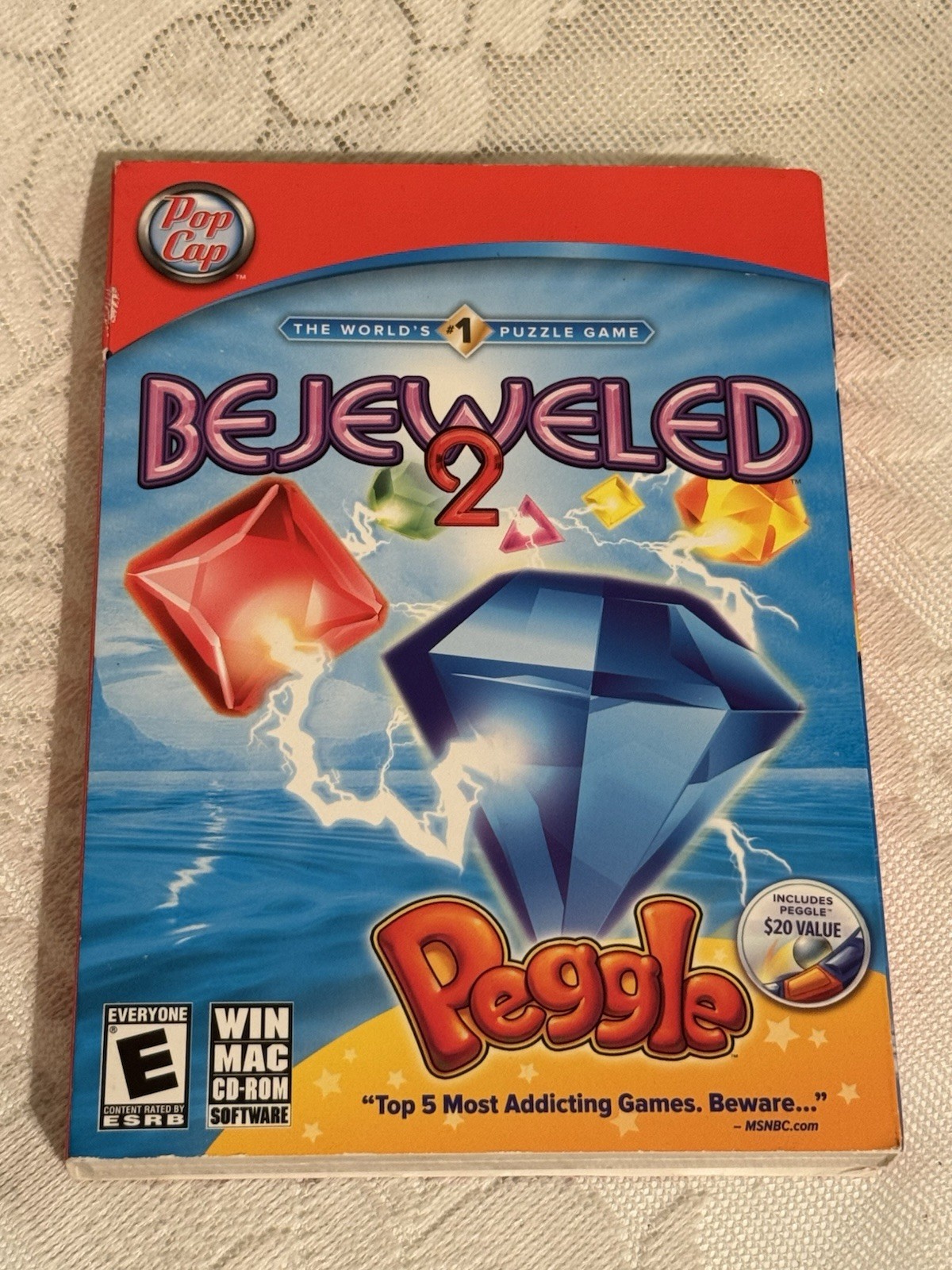 Bejeweled 2 & Peggle by Pop Cap CD-Rom PC Windows Mac
