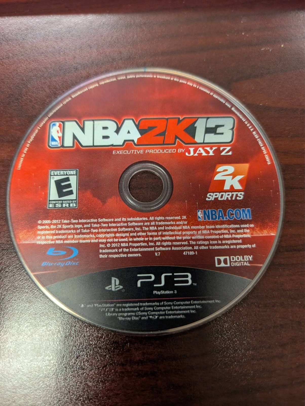 NBA 2K13 (PlayStation 3 PS3, 2012) NO TRACKING – DISC ONLY 6777