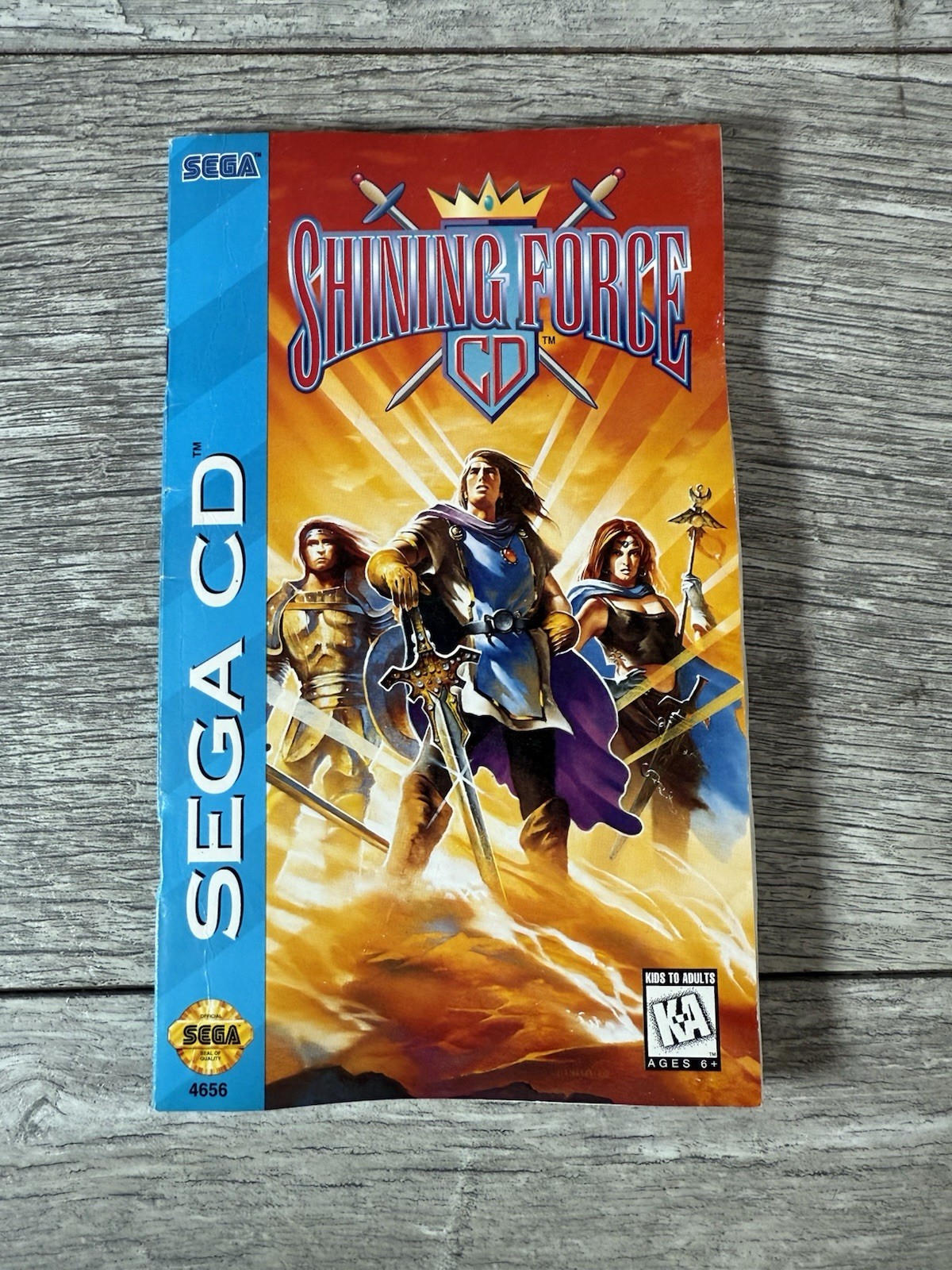 Shining Force CD (Sega CD, 1994) Authentic & Complete w/ Reg Card (Water Damage)