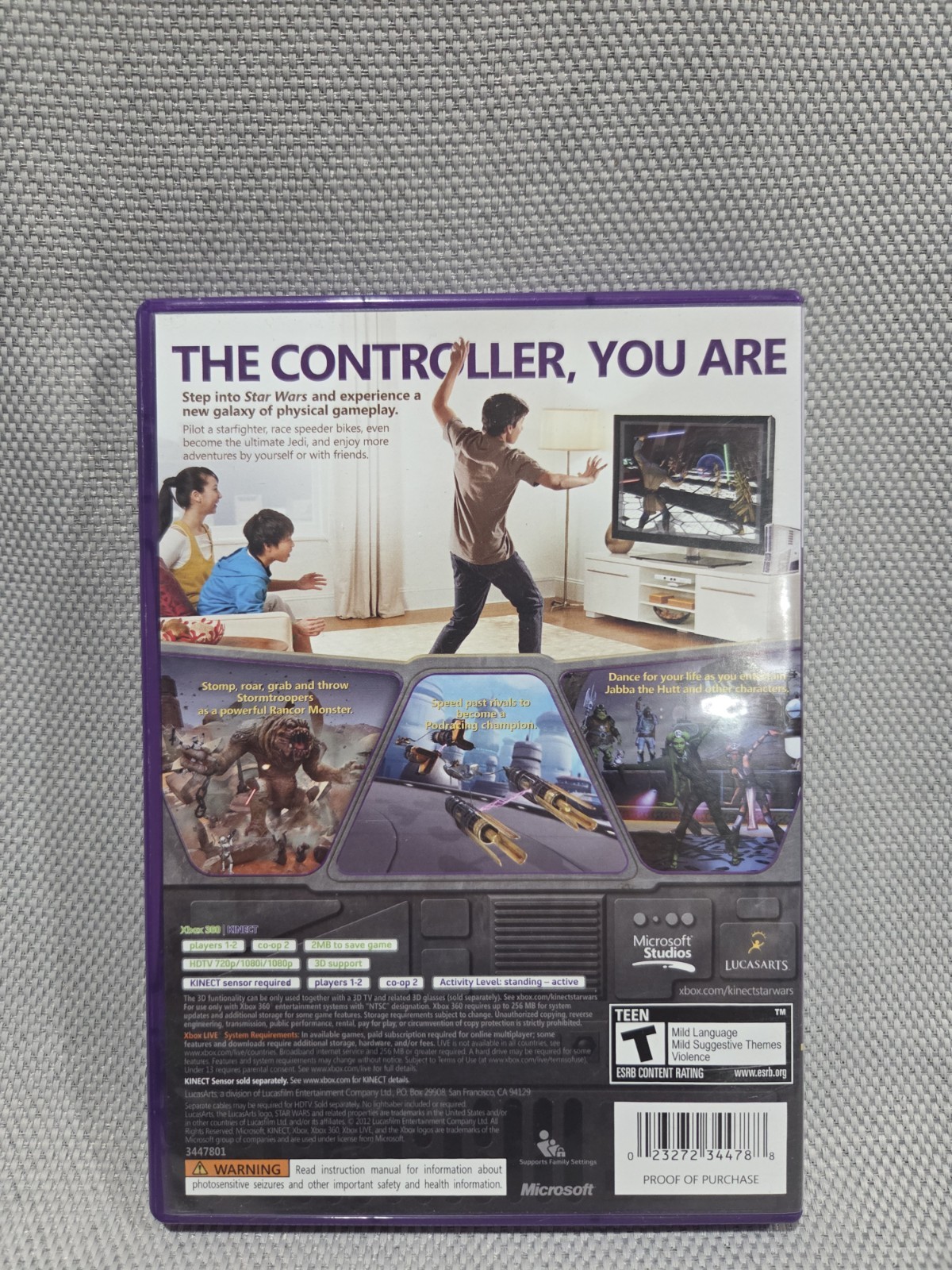 Kinect Star Wars ( Microsoft Xbox 360, 2012 ) CIB Complete In Box Tested Works