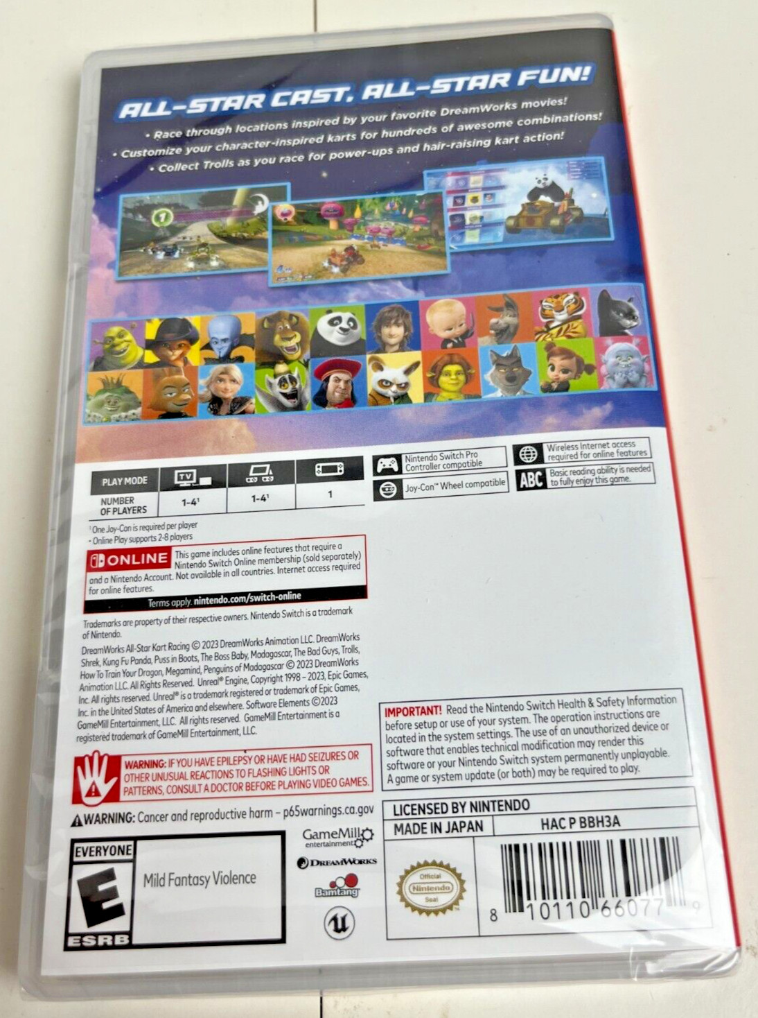 DreamWorks All-Star Kart Racing Nintendo Switch 2023 Brand NEW Sealed