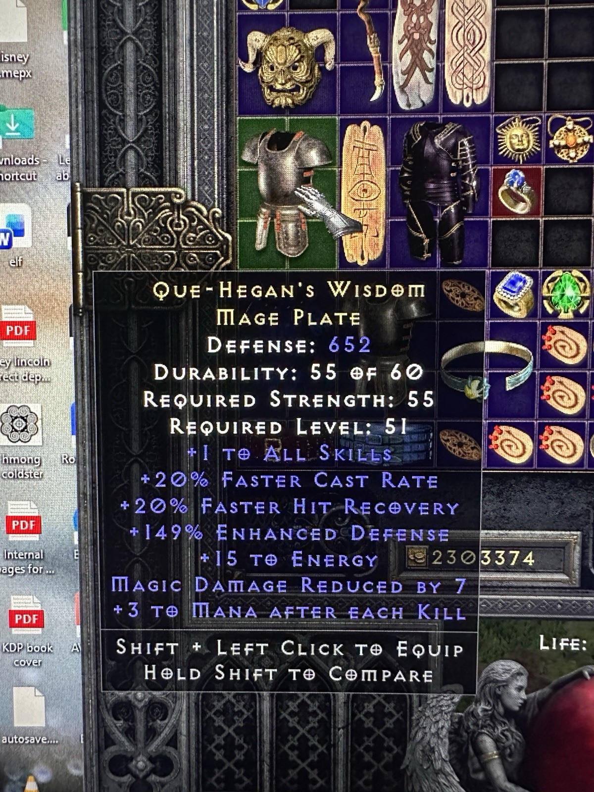 Que-Hegan’s Wisdom RotW D2R SC NonLadder Diablo 2 Resurrected PC