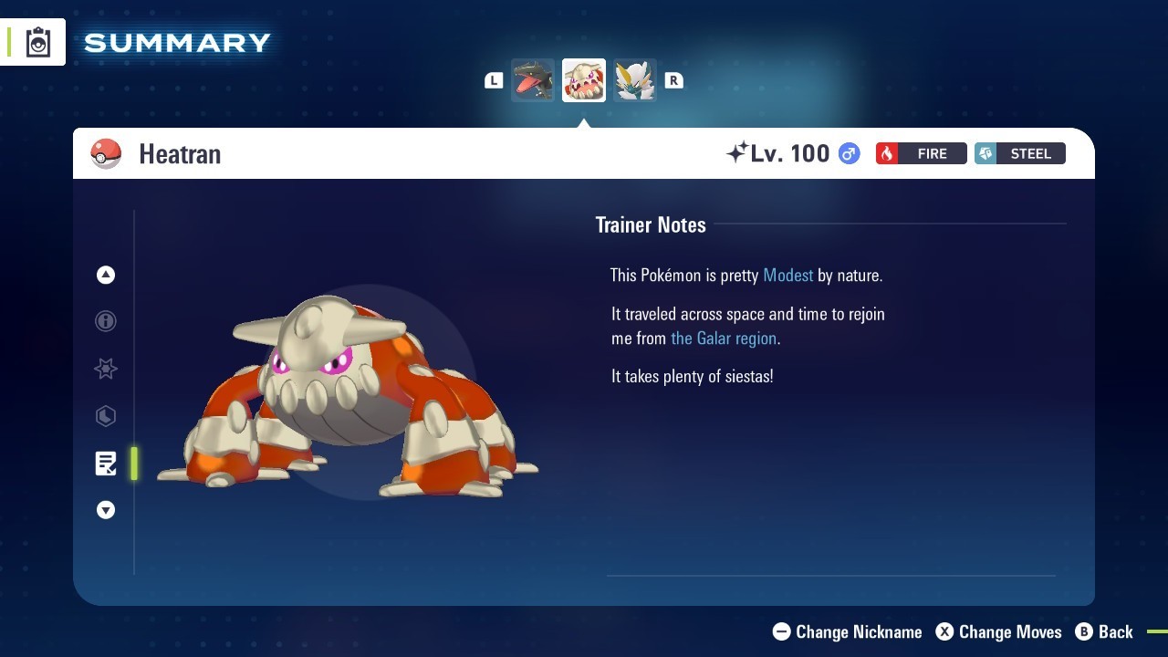 Pokemon Legends ZA ✨ 6IV Shiny Legendary Heatran✨Fast 🚀Masterball Held