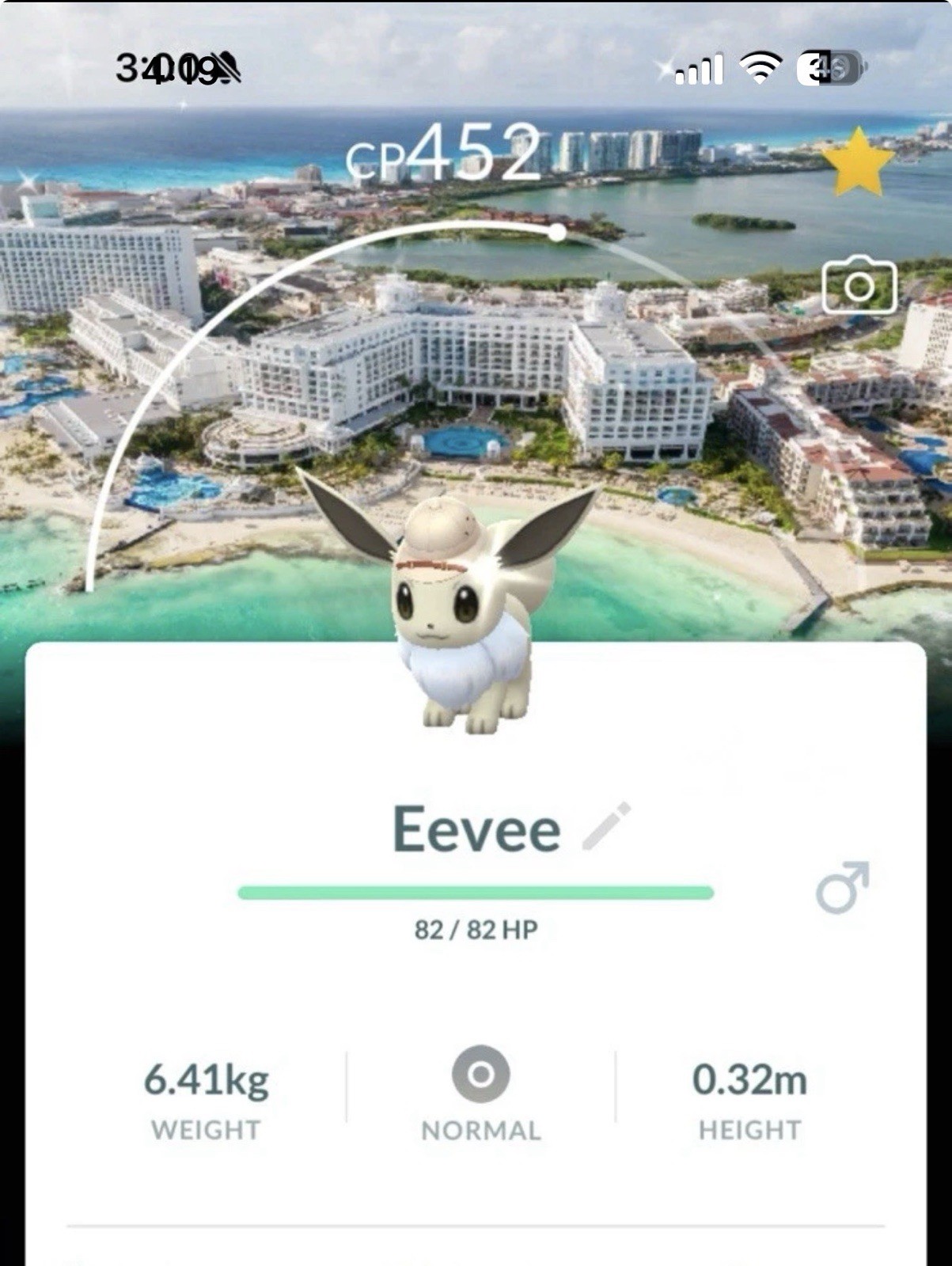 Cancun Eevee Costume✨ Shiny Eevee Hat Costume ✨ Cancun Background, Mexico BG