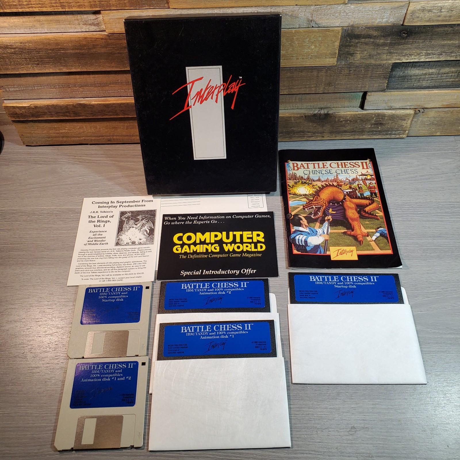 Battle Chess II Chinese Chess PC 1990 Big Box Interplay Untested