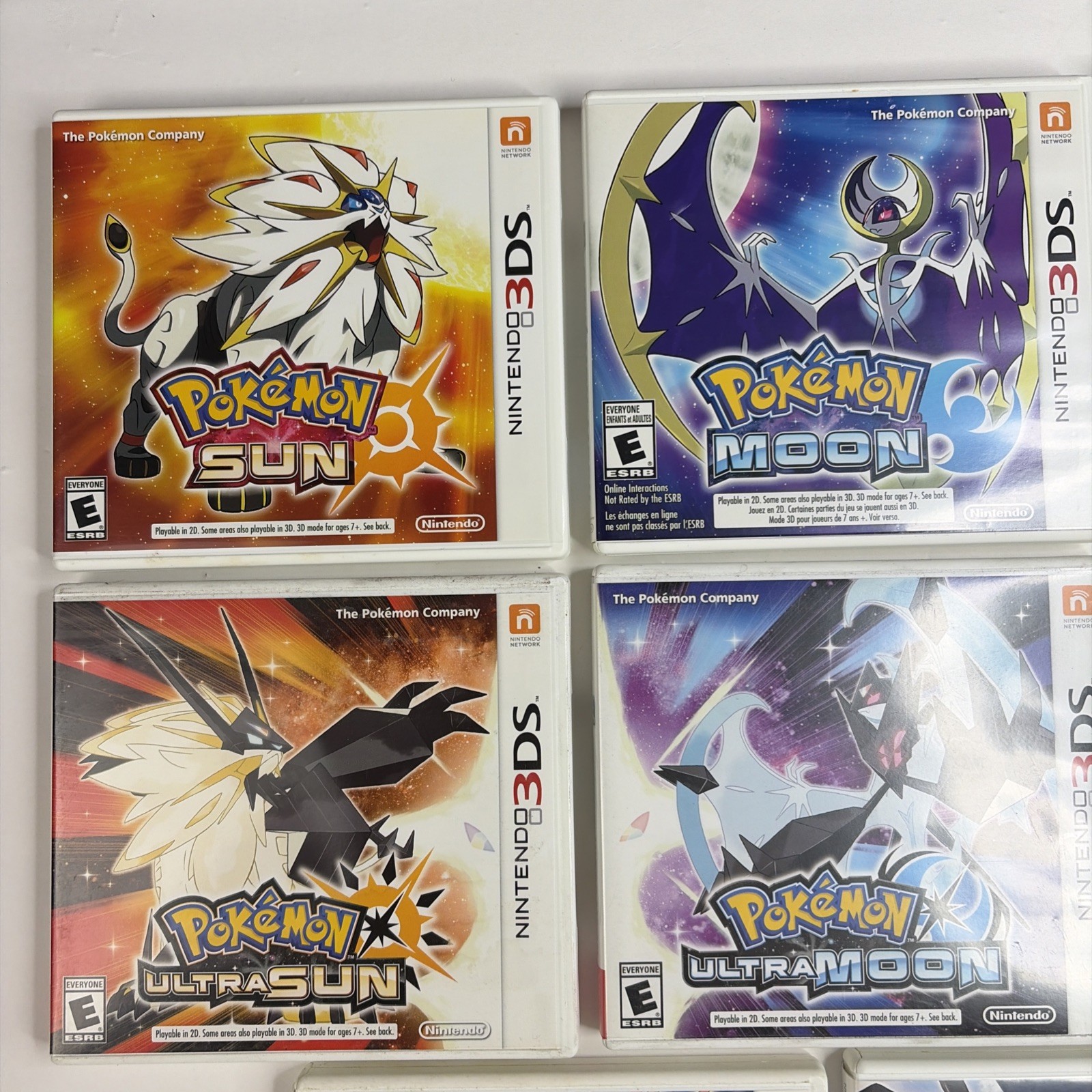Pokemon Nintendo 3DS GAME LOT Of 8 Complete Box Sun Moon Ultra X Y AUTHENTIC