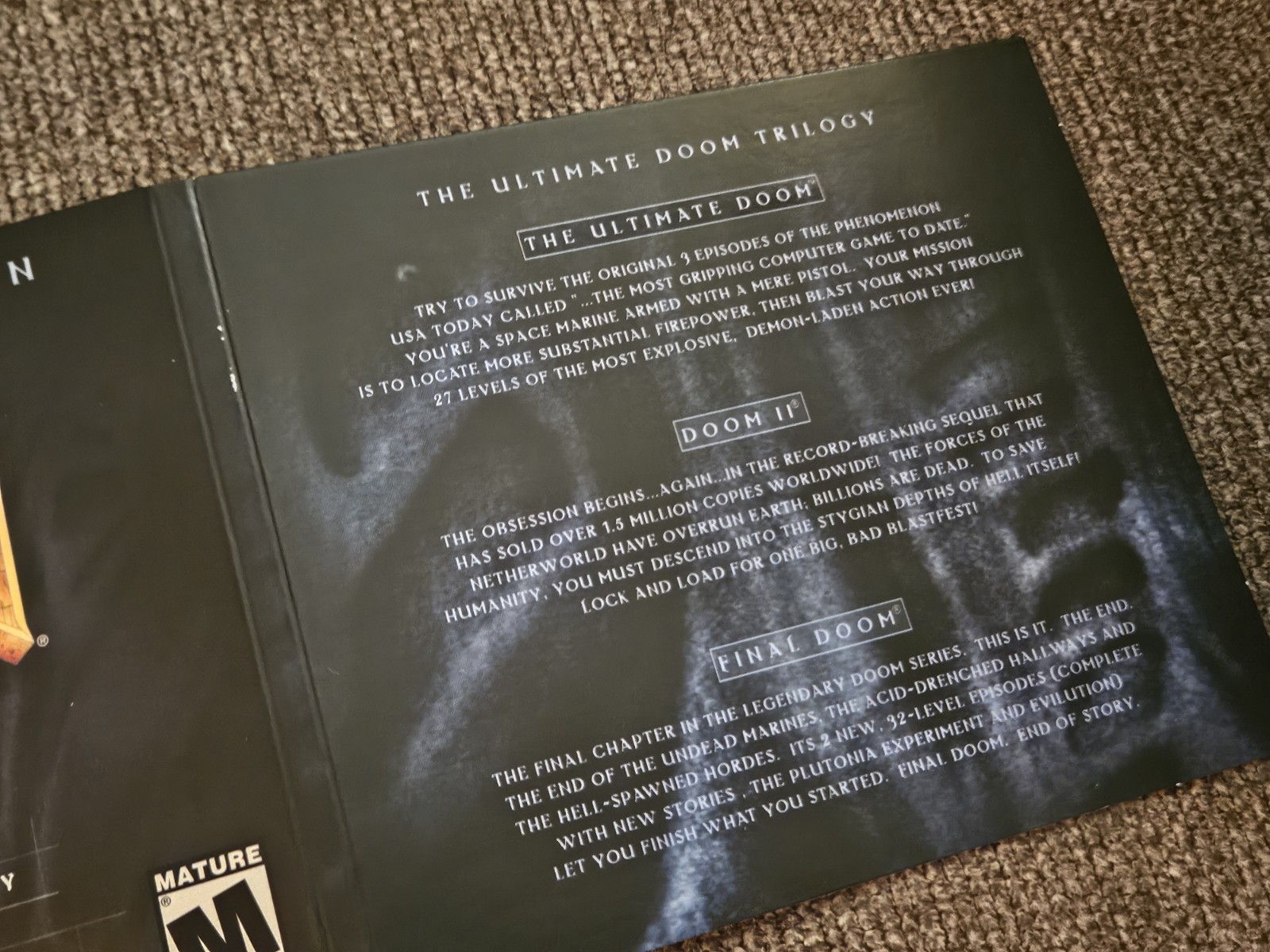 DOOM The Ultimate Trilogy Collector’s Edition ID Software 2003 VideoGame PC RARE