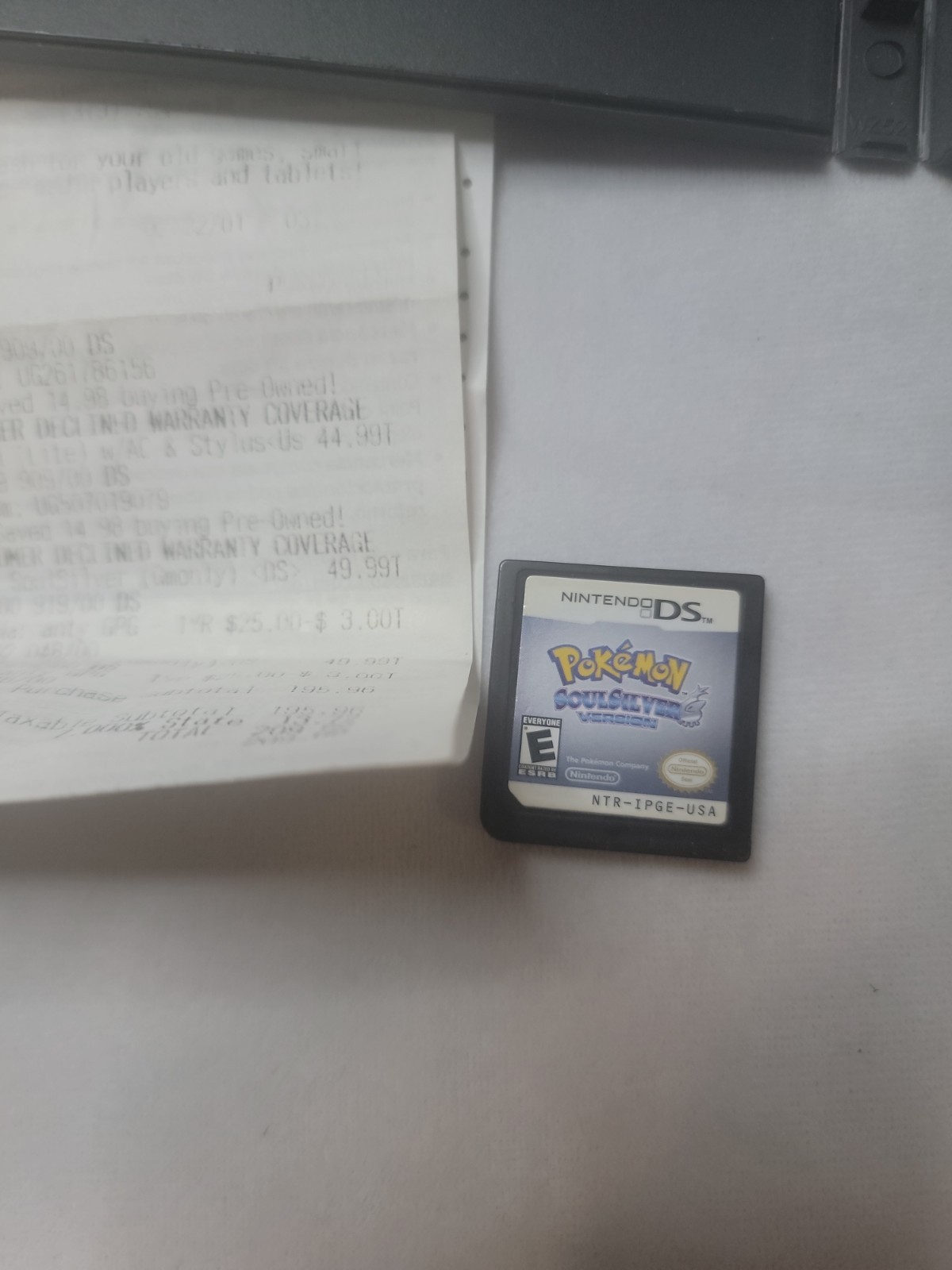 Pokemon Soulsilver Version – Nintendo DS Cartridge Only Authentic W Receipt