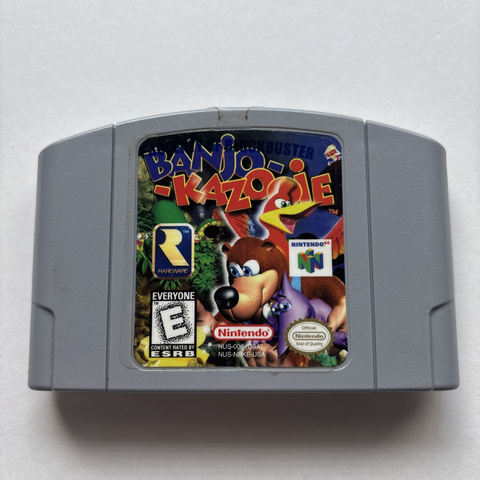 Banjo Kazooie Nintendo 64 N64 Blockbuster Video Game Cart Super Rare Authentic