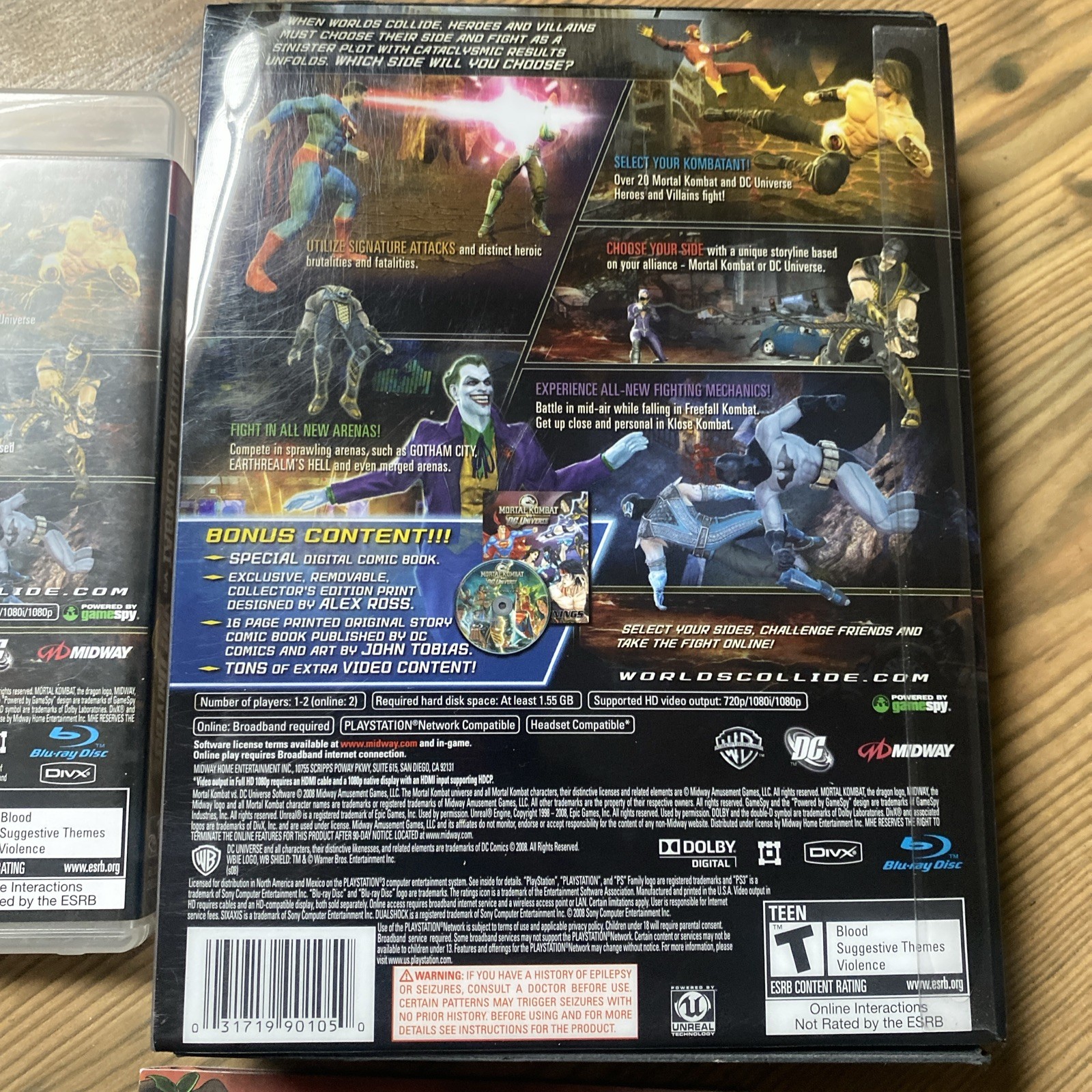 Mortal Kombat vs DC Universe Kollector’s Edition + Promo Card Playstation 3 PS3