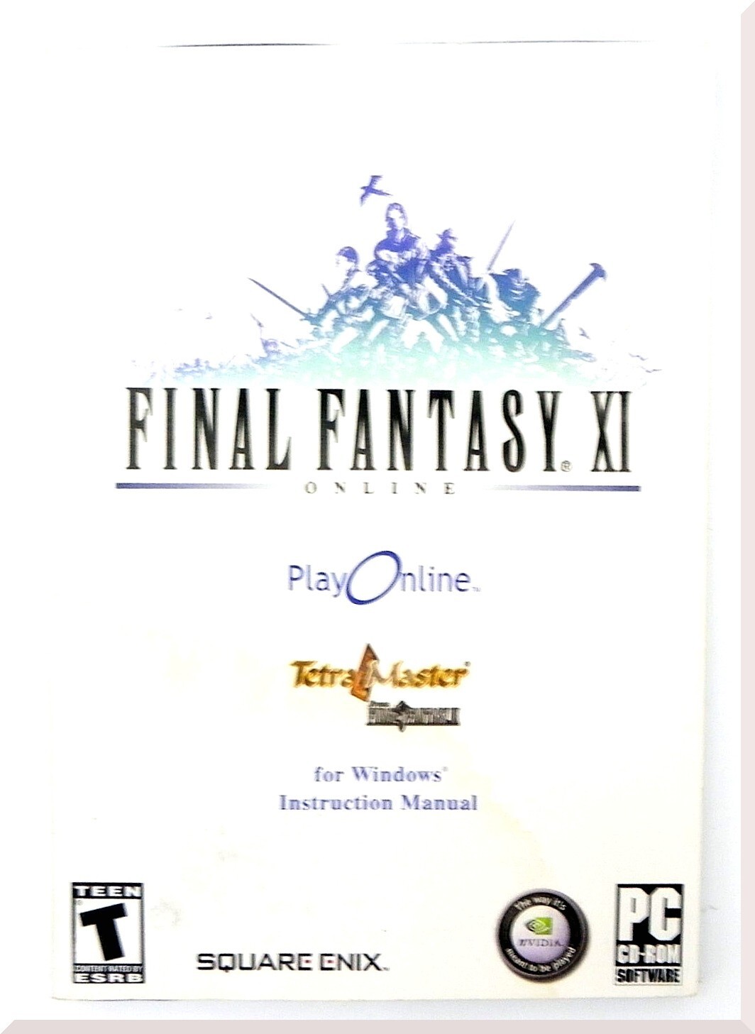 Final Fantasy XI PC CD-Rom Role Playing Game By Square Enix MMORPG 2003