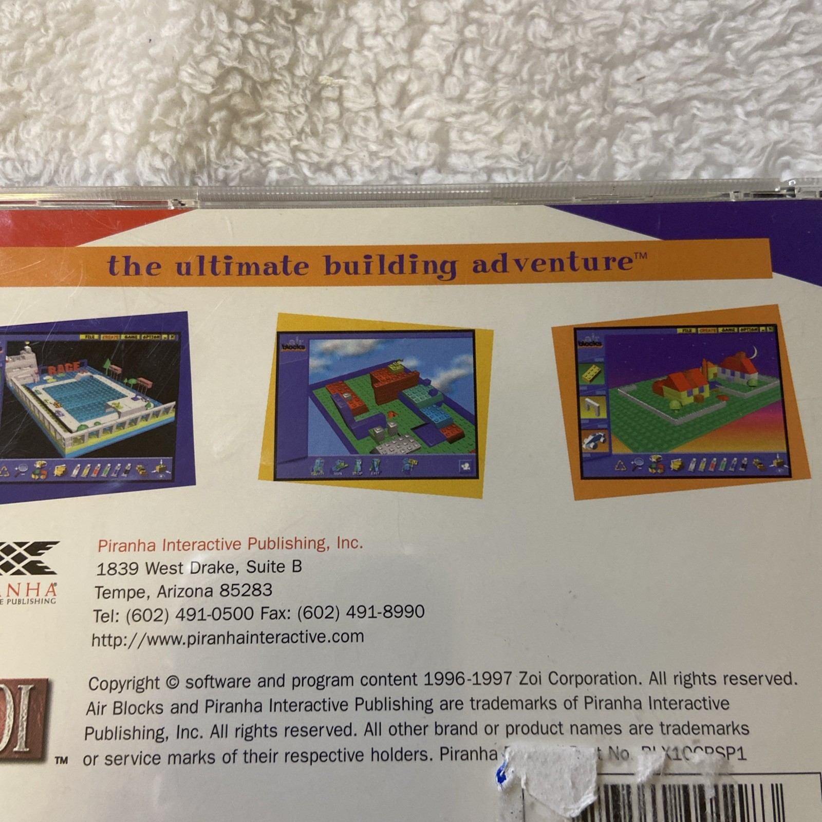 Air Blocks PC CD ROM Game The Ultimate Building Adventure 1997-1997 Vtg