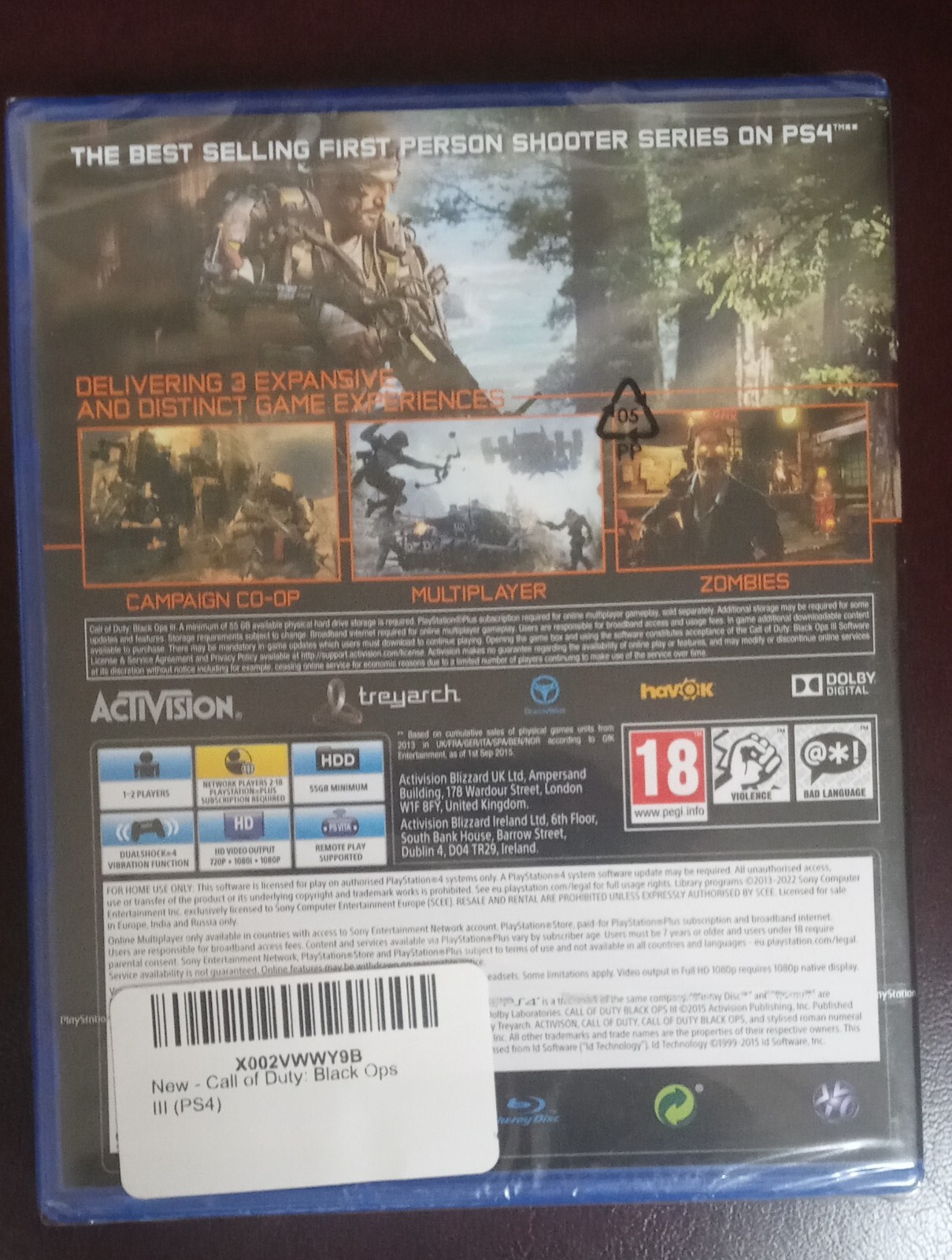 PS4 Call of Duty: Black Ops III & Shadow of The Tomb Raider: Definitive Edition
