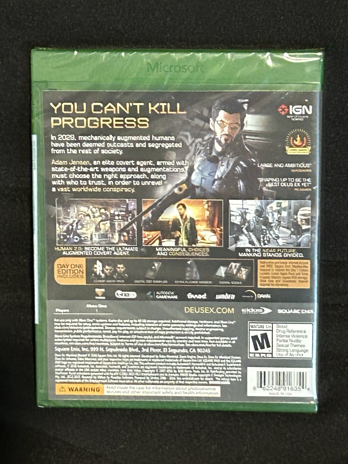 Deus Ex: Mankind Divided — Day One Edition (Microsoft Xbox One, 2016)