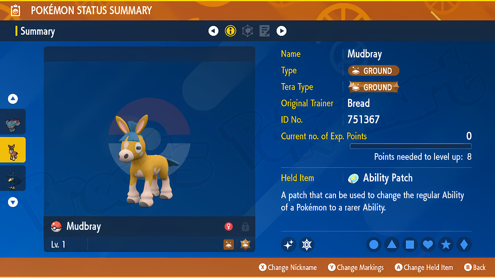 MUDBRAY ✨ SHINY/Normal 6IV ✨ Pokemon SCARLET and VIOLET Max IVs lv1 Battle Ready