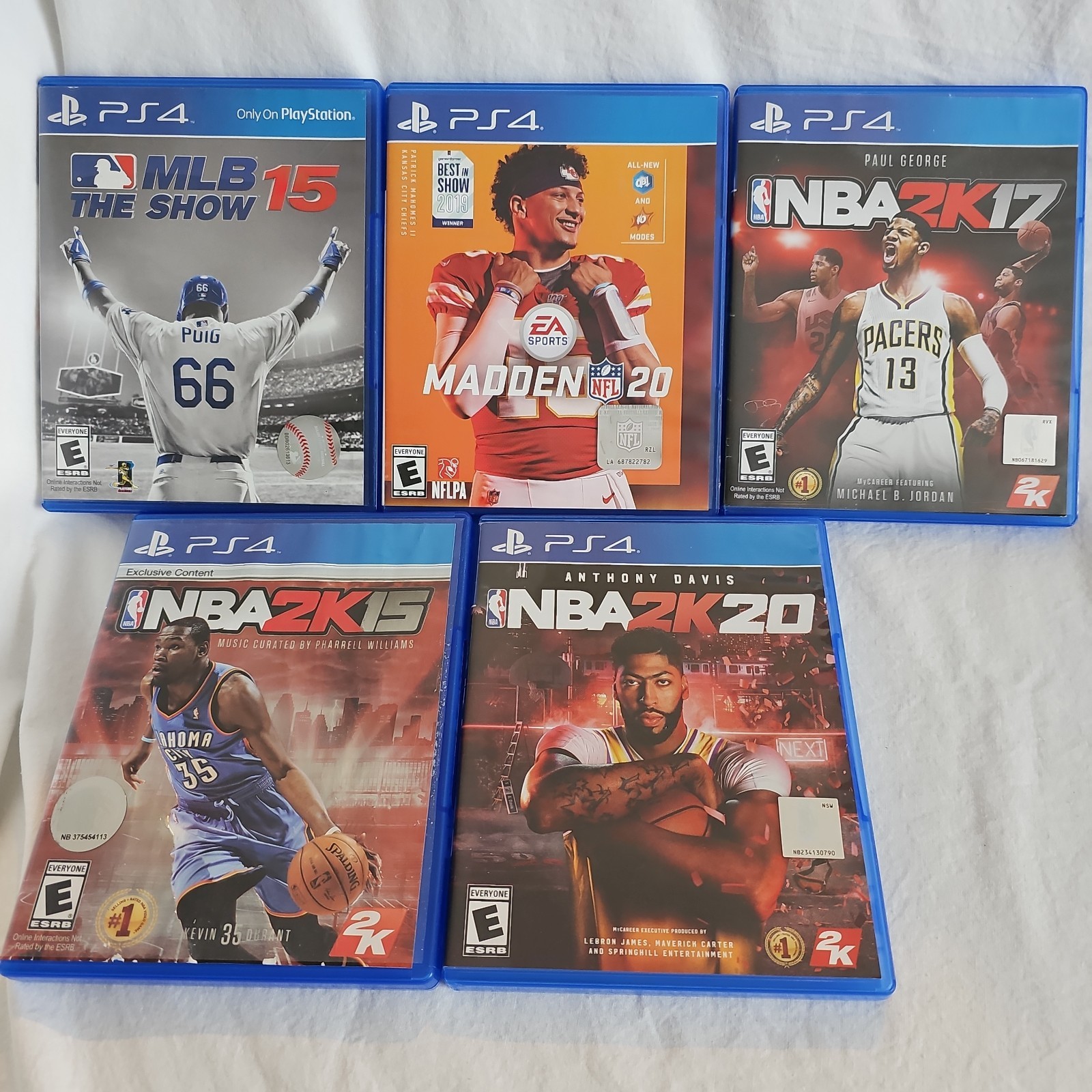 Lot of 5 Sony PlayStation 4 PS4 Sports Mixed Variety Video Games Working