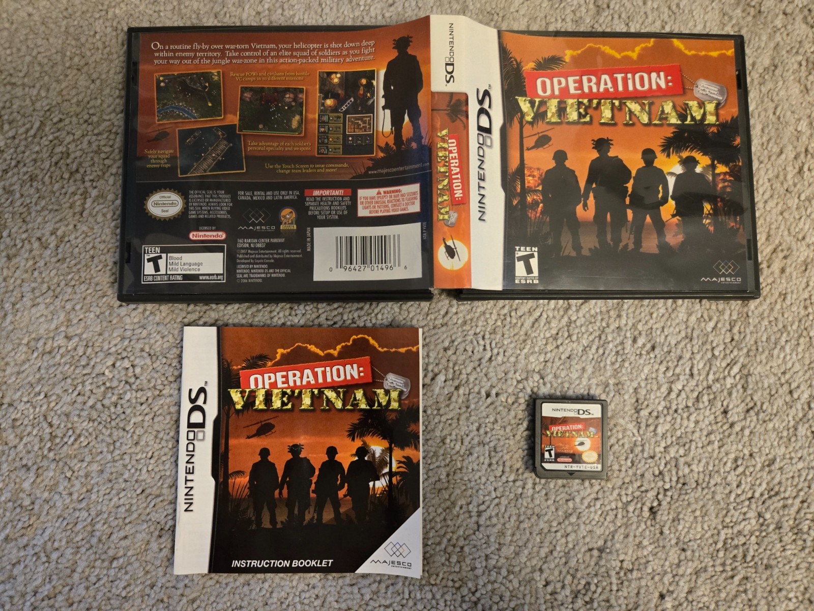 Operation: Vietnam (Nintendo DS, 2007) Complete/CIB