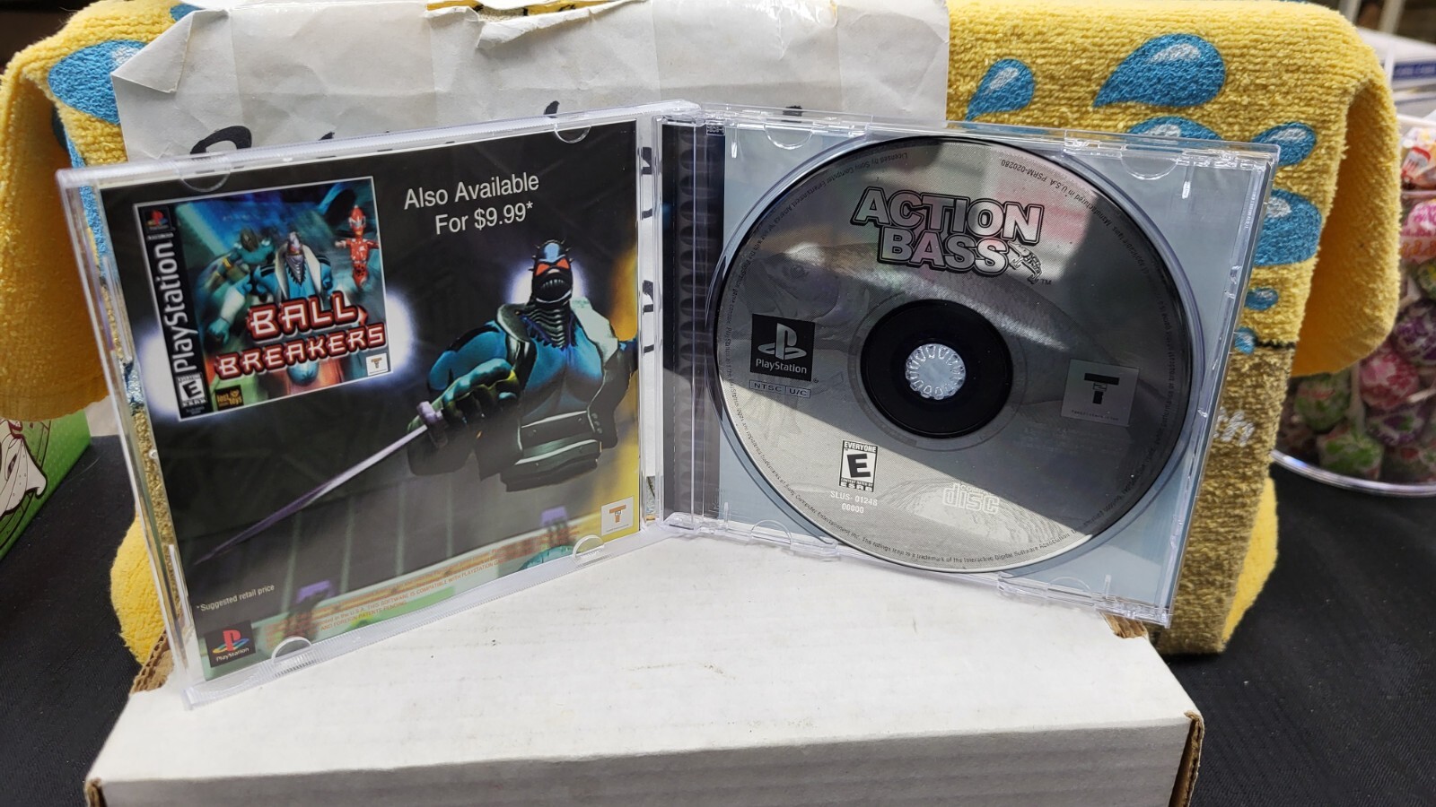 CIB ACTION BASS PS1 SONY PLAYSTATION 1 ONE VIDEO GAME COMPLETE IN BOX