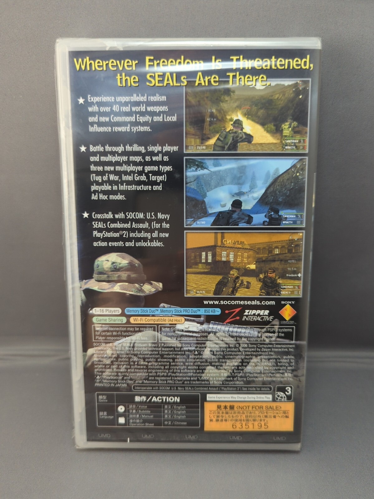 * SOCOM: U.S. Navy Seals Fireteam Bravo 2 NFR China Ver (Sony PSP) Brand New NIB