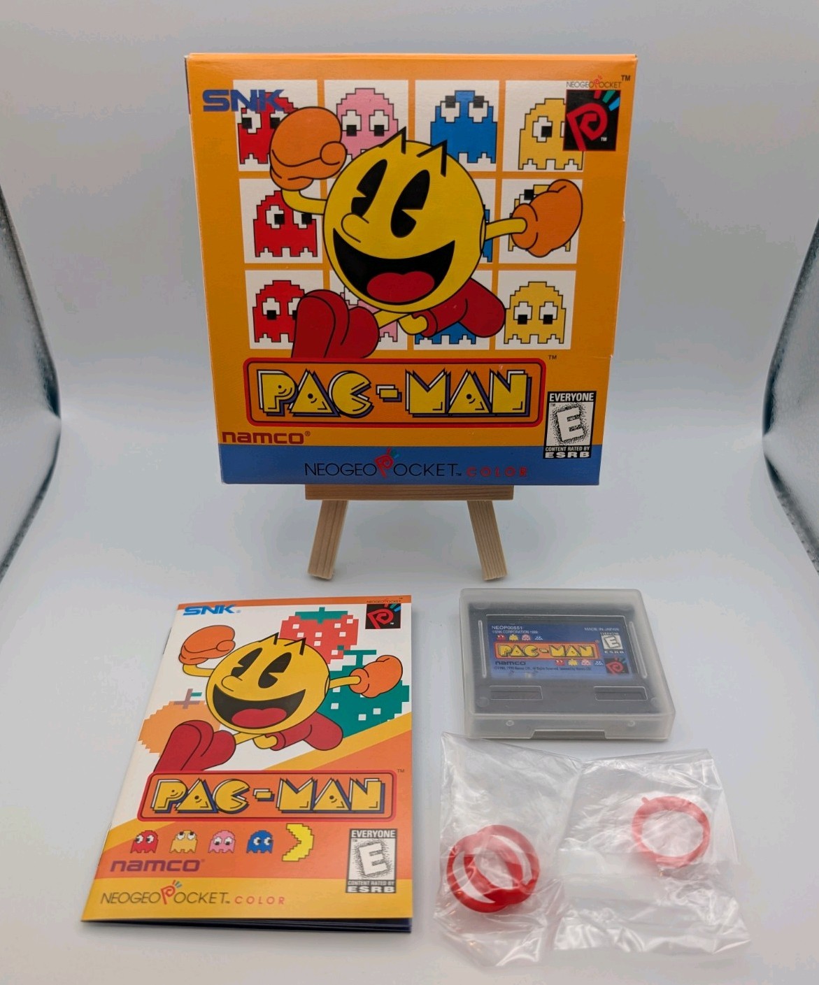 PAC-MAN [Neo Geo Pocket Color NGPC] US CIB w/Sealed 3-Ring Set, NEAR MINT TESTED