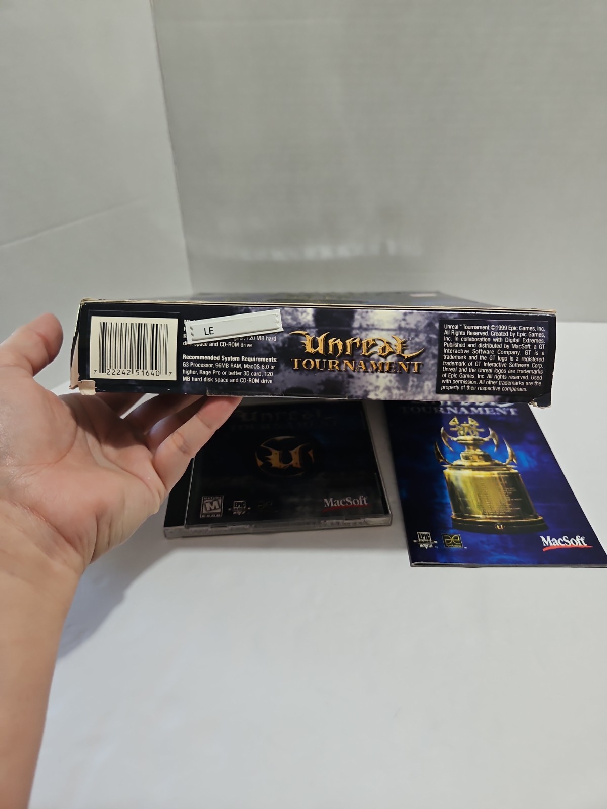 Unreal Tournament PC CD-ROM Big Box Vintage FPS Epic Games / GT Interactive 1999